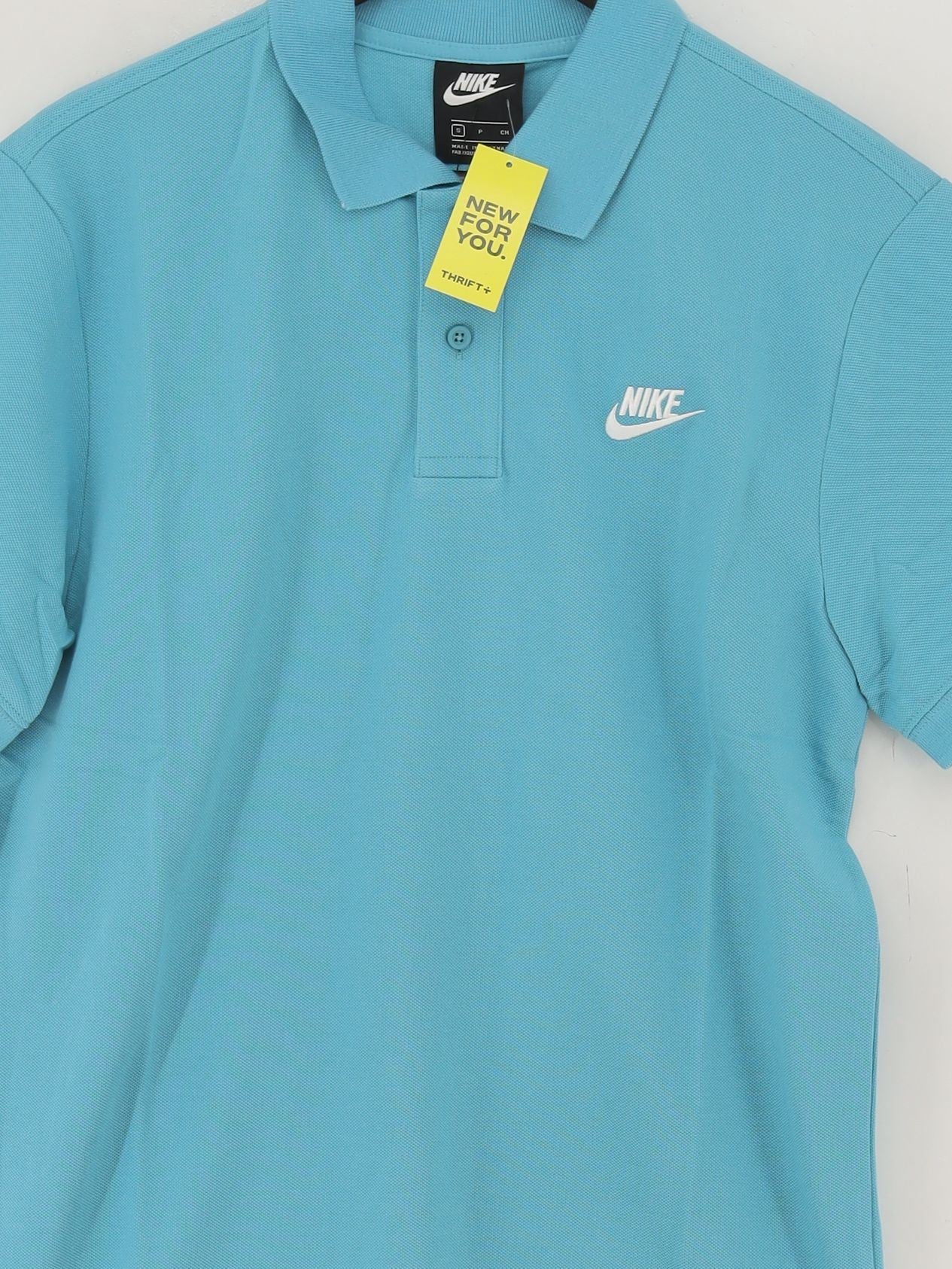Nike Men's Polo S Blue 100% Cotton Collared Basic New with tags - Image 3