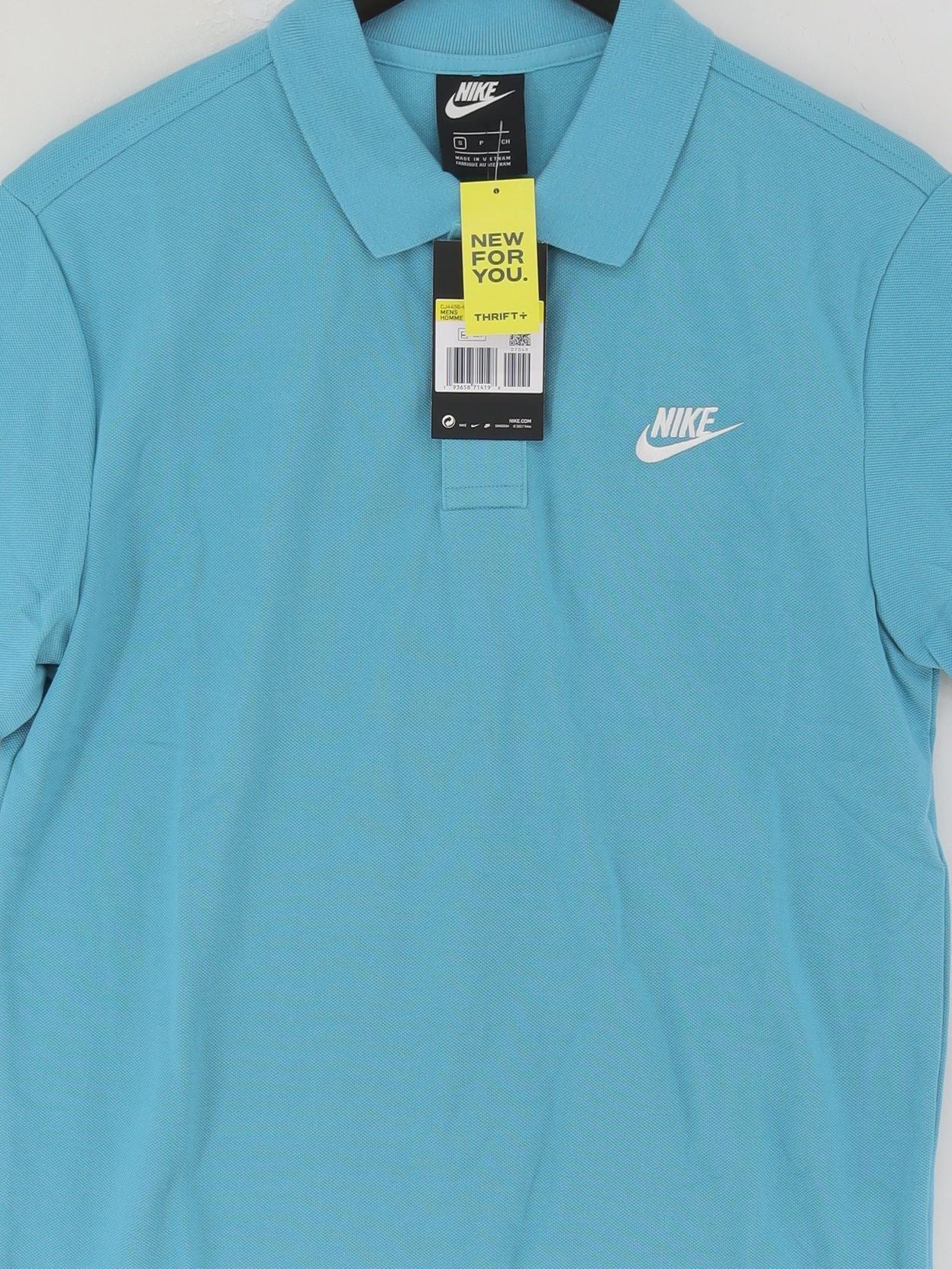 Nike Men's Polo S Blue 100% Cotton Collared Basic New with tags - Image 3