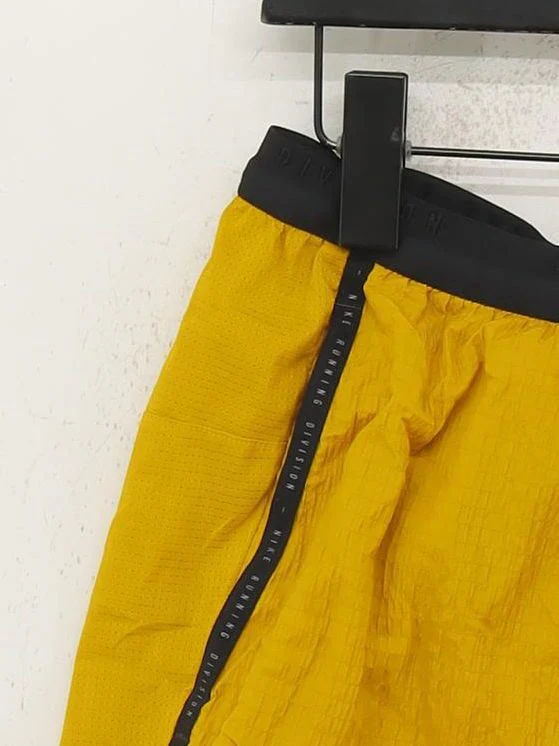 Nike Men's Shorts M Yellow Polyester with Elastane Sweat - Image 4