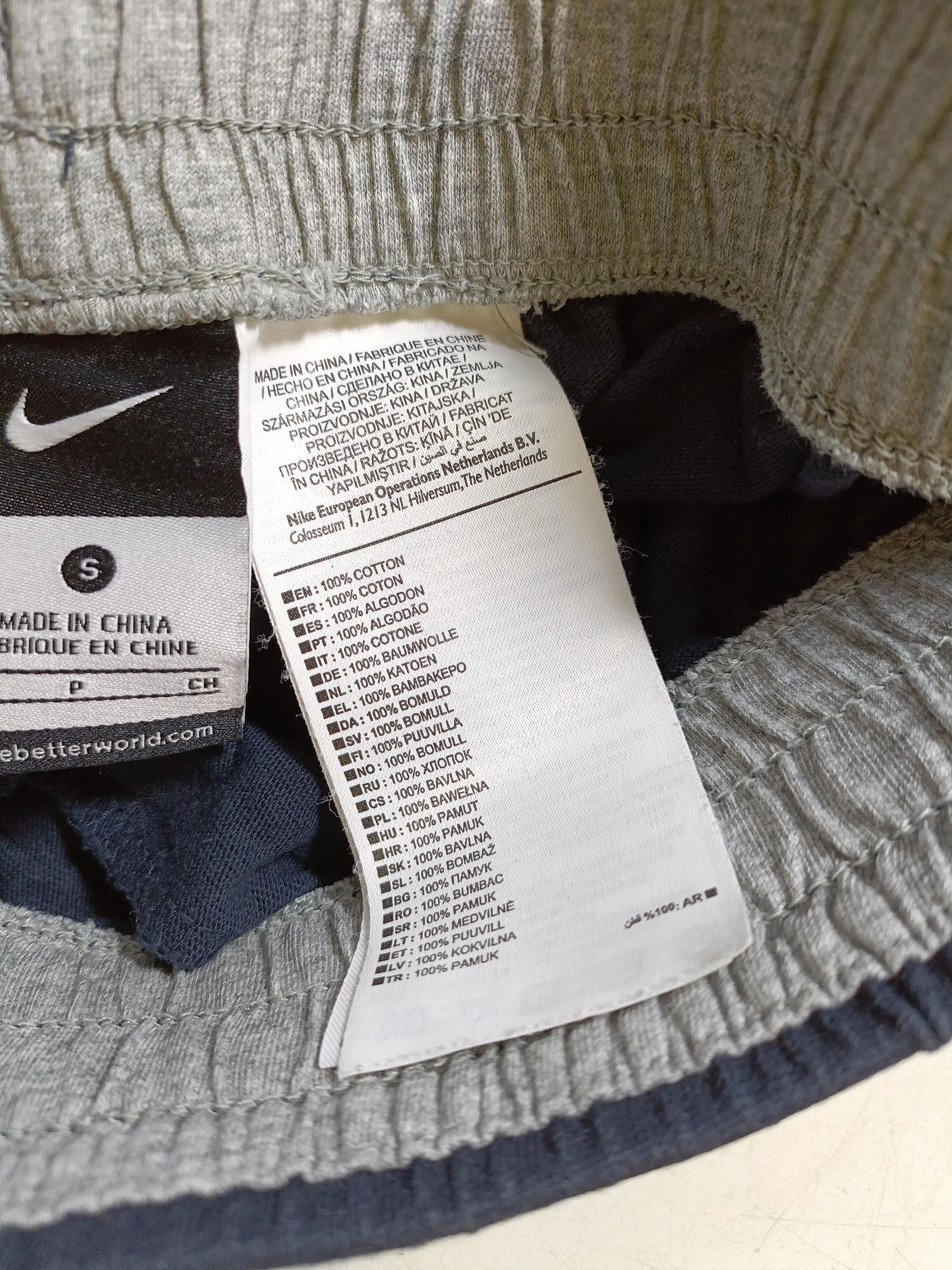 Nike Men's Shorts S Blue 100% Cotton Sweat - Image 7