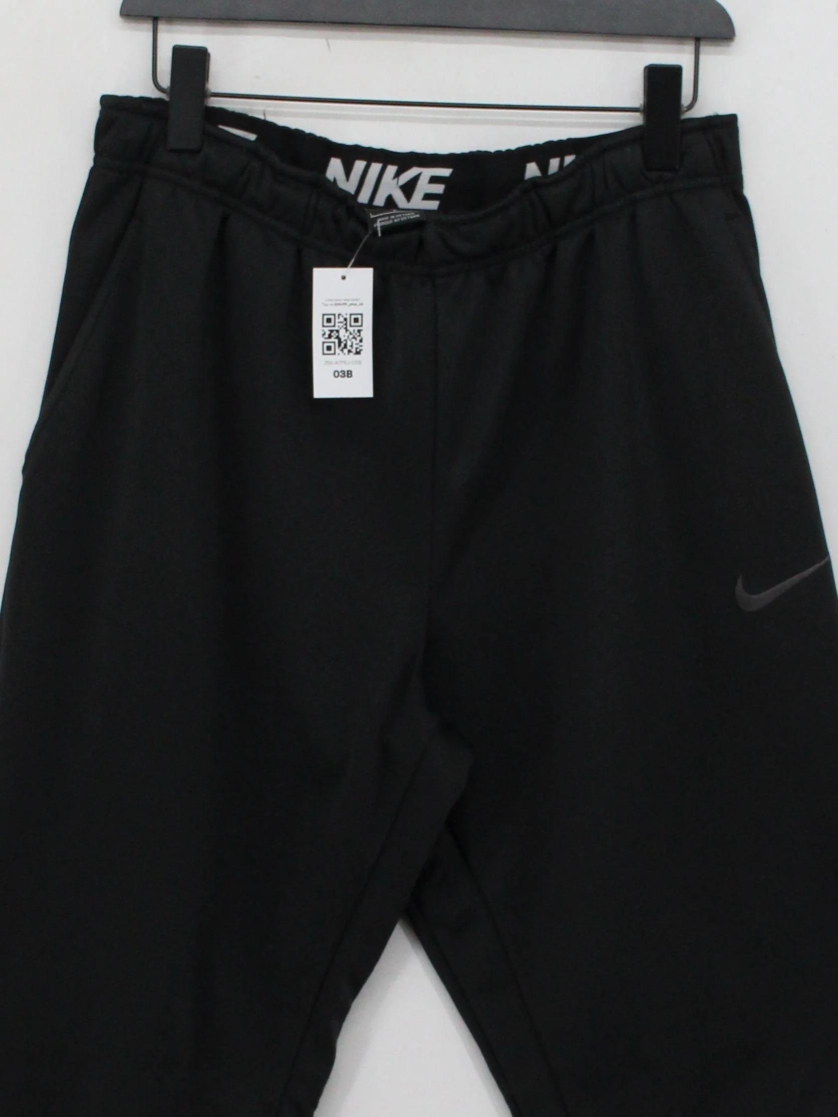 Nike Men's Sports Bottoms L Black 100% Polyester Sweatpants - Image 3