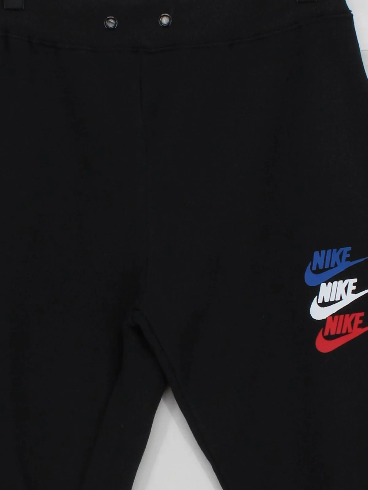 Nike Men's Sports Bottoms M Black Graphic Cotton with Polyester Sweatpants - Image 3