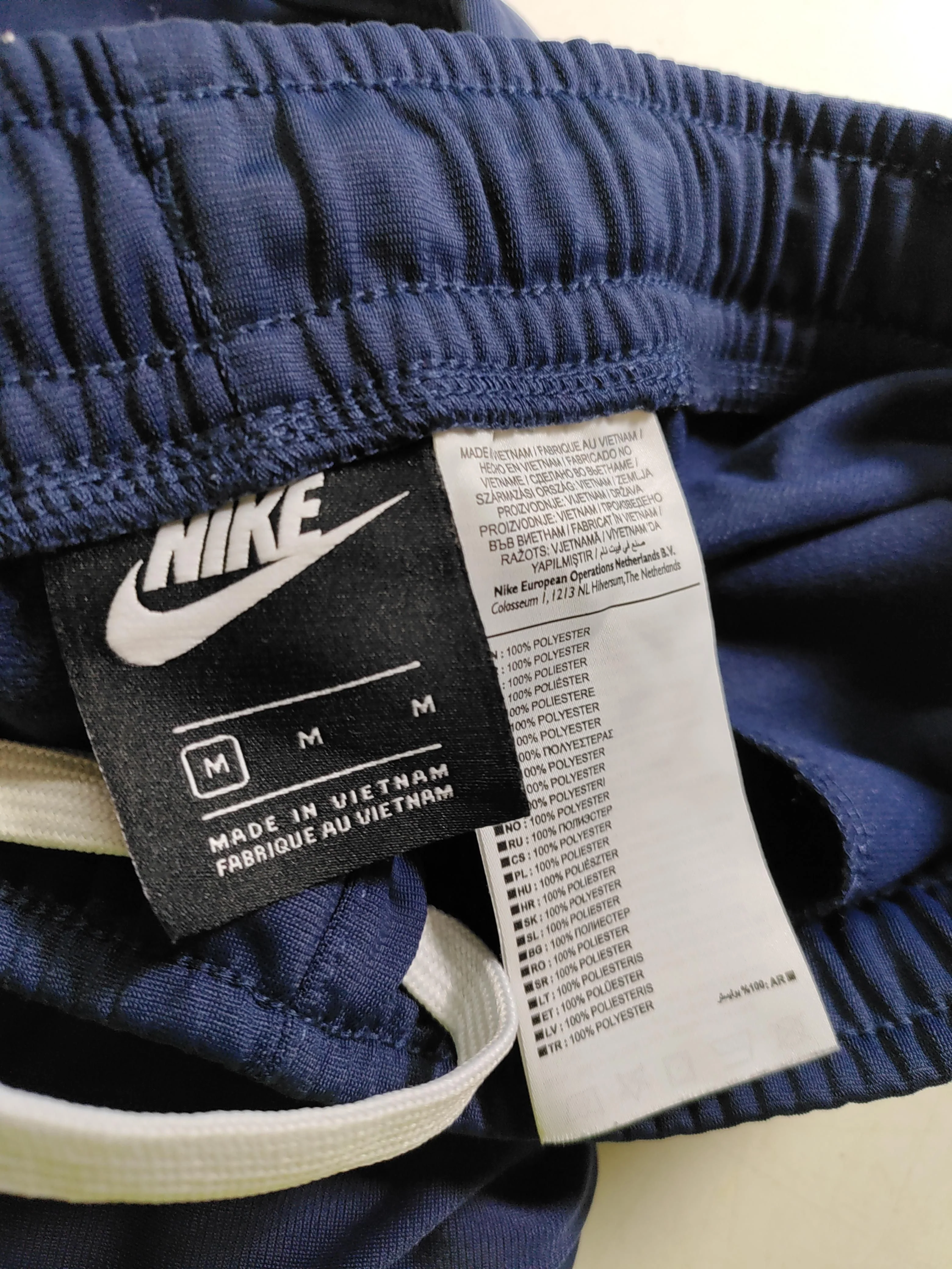 Nike Men's Sports Bottoms M Blue 100% Polyester Sweatpants - Image 5