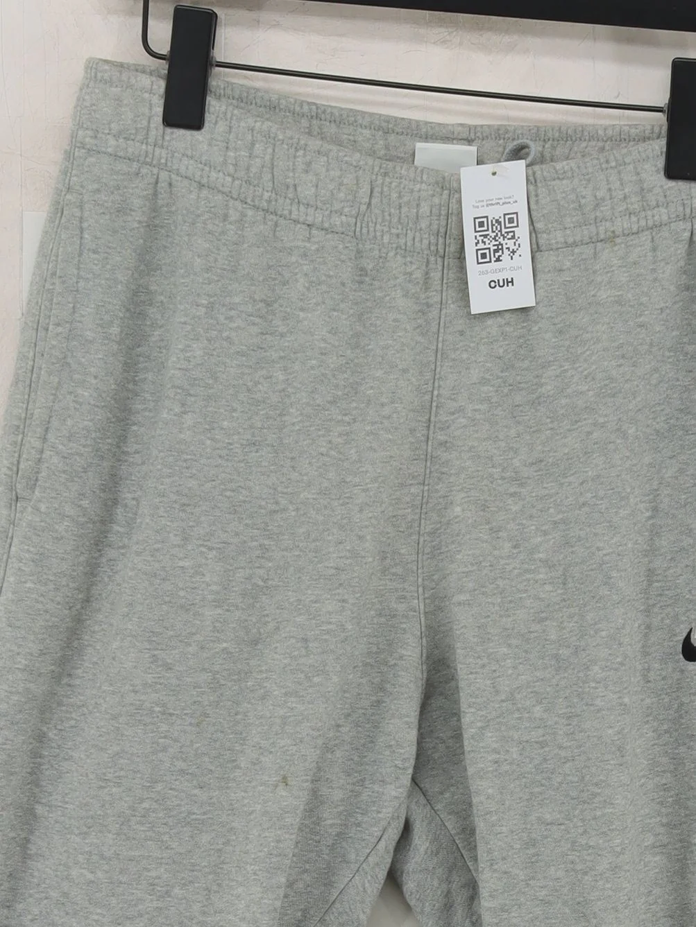 Nike Men's Sports Bottoms M Grey Cotton with Polyester Sweatpants - Image 3