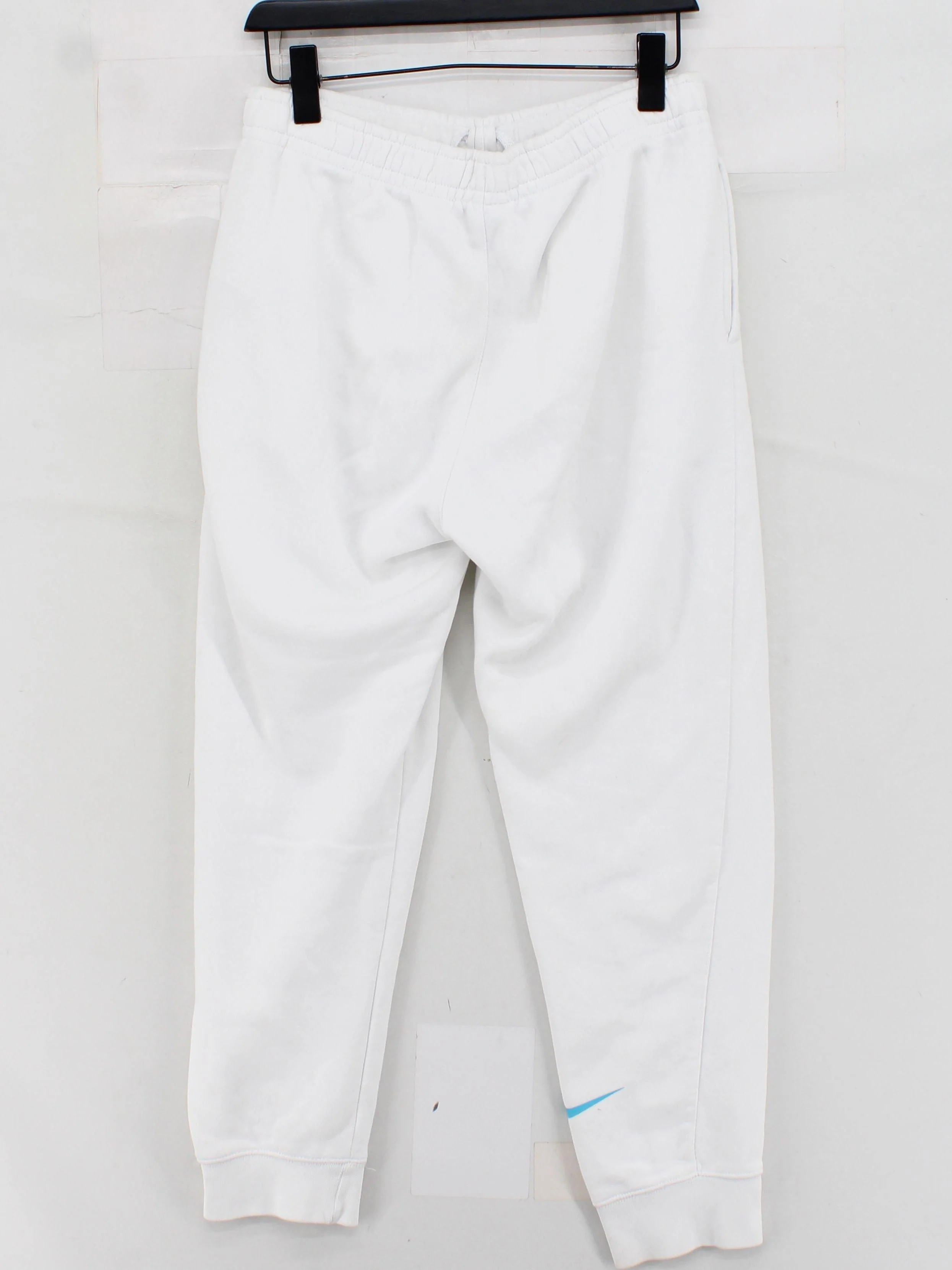 Nike Men's Sports Bottoms M White Cotton with Polyester Sweatpants - Image 2
