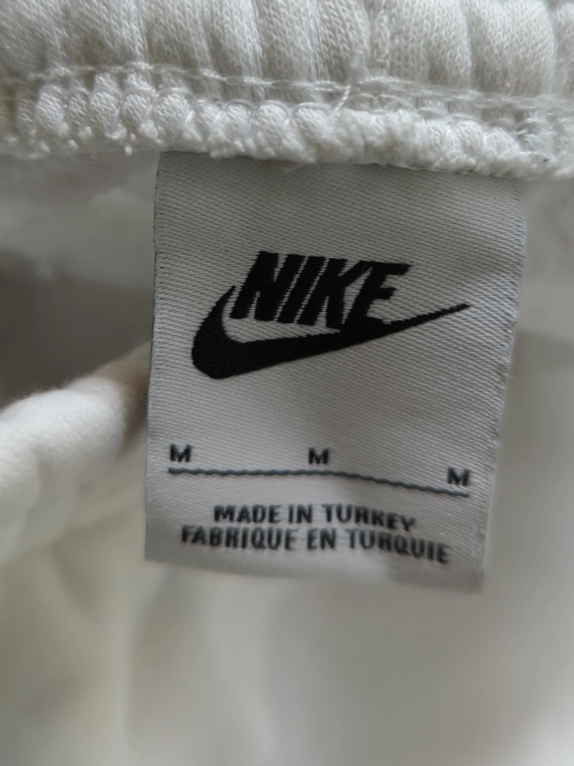 Nike Men's Sports Bottoms M White Cotton with Polyester Sweatpants - Image 5