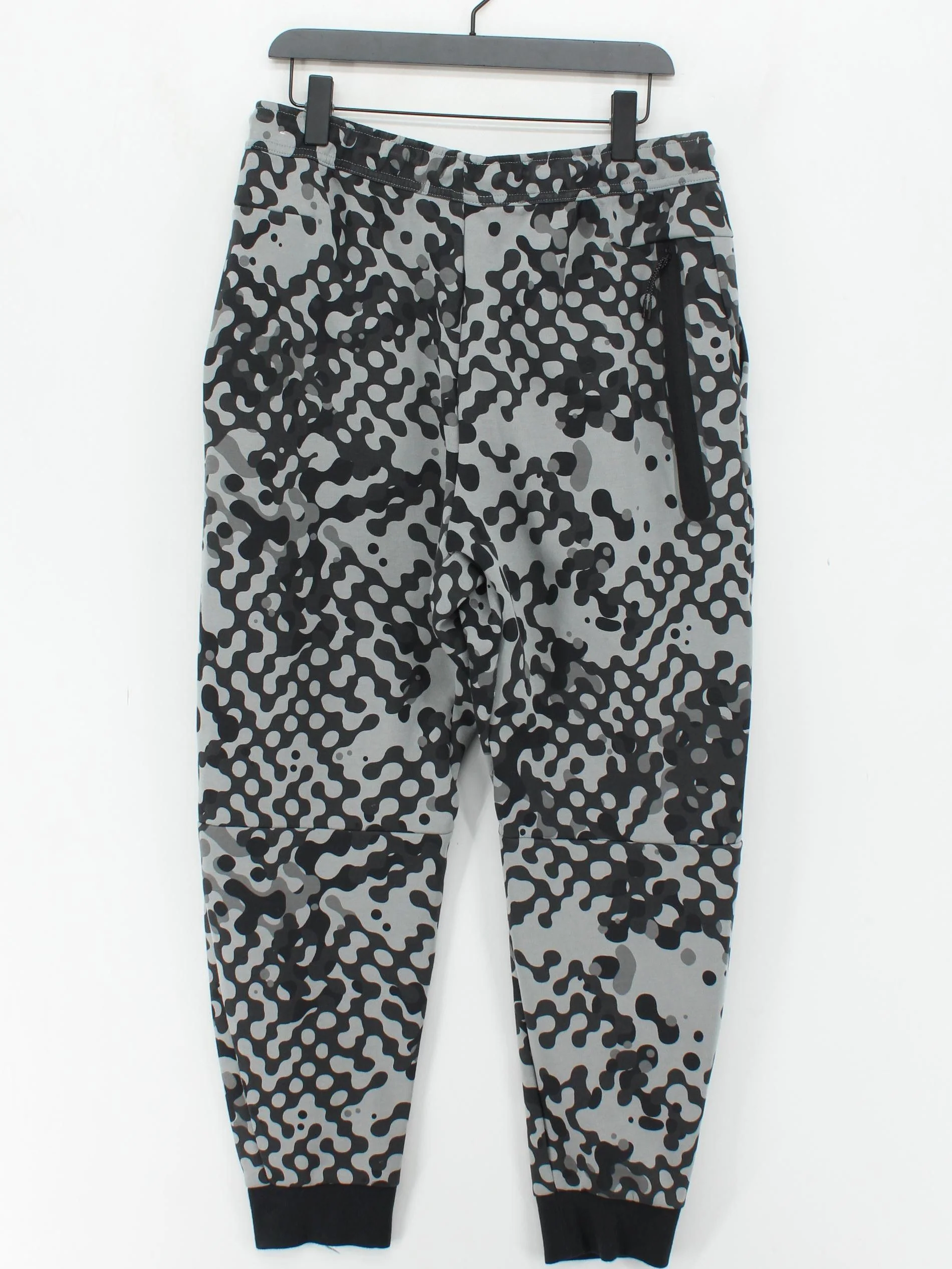 Nike Men's Sports Bottoms XL Grey Geometric Cotton with Polyester Sweatpants - Image 2