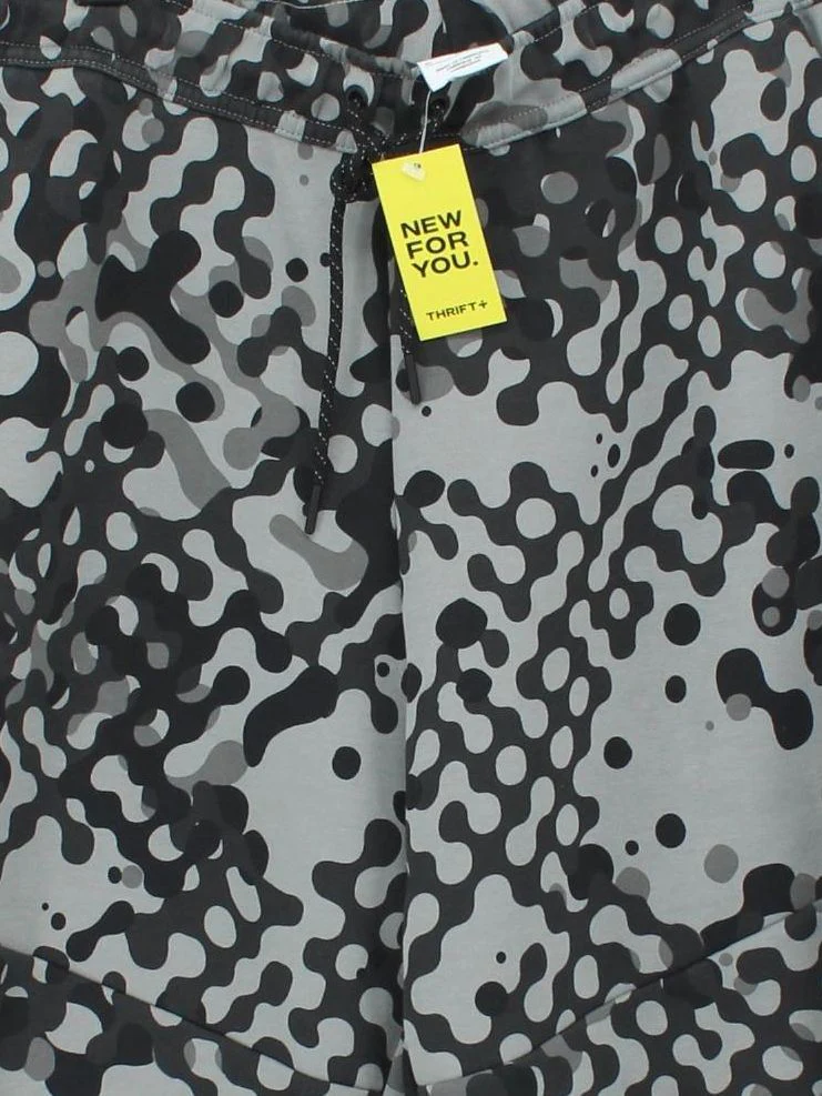 Nike Men's Sports Bottoms XL Grey Geometric Cotton with Polyester Sweatpants - Image 3