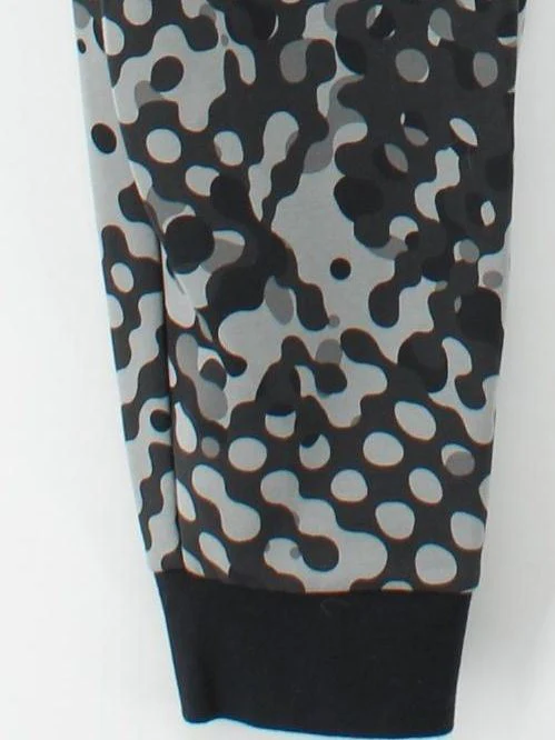 Nike Men's Sports Bottoms XL Grey Geometric Cotton with Polyester Sweatpants - Image 4