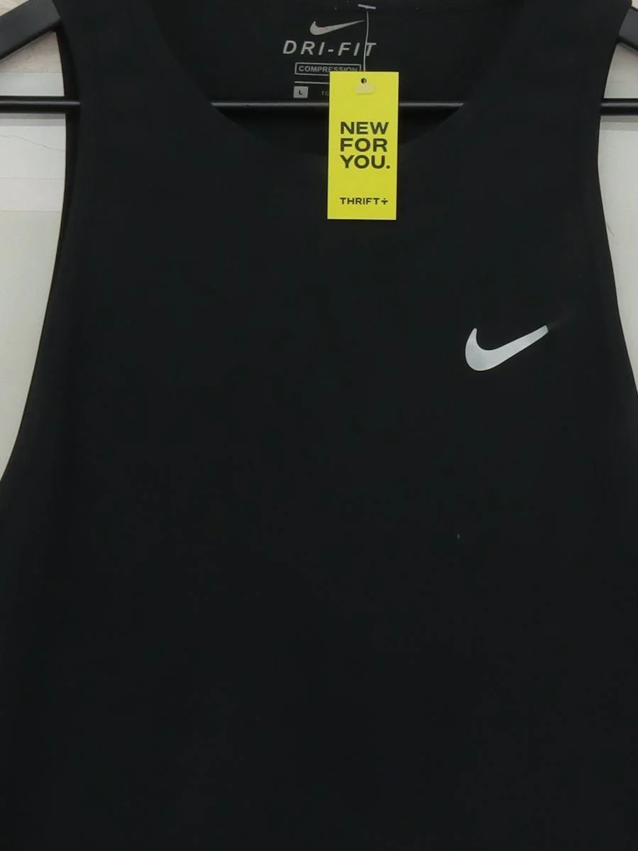 Nike Men's T-Shirt L Black Nylon with Polyester, Elastane Basic - Image 3