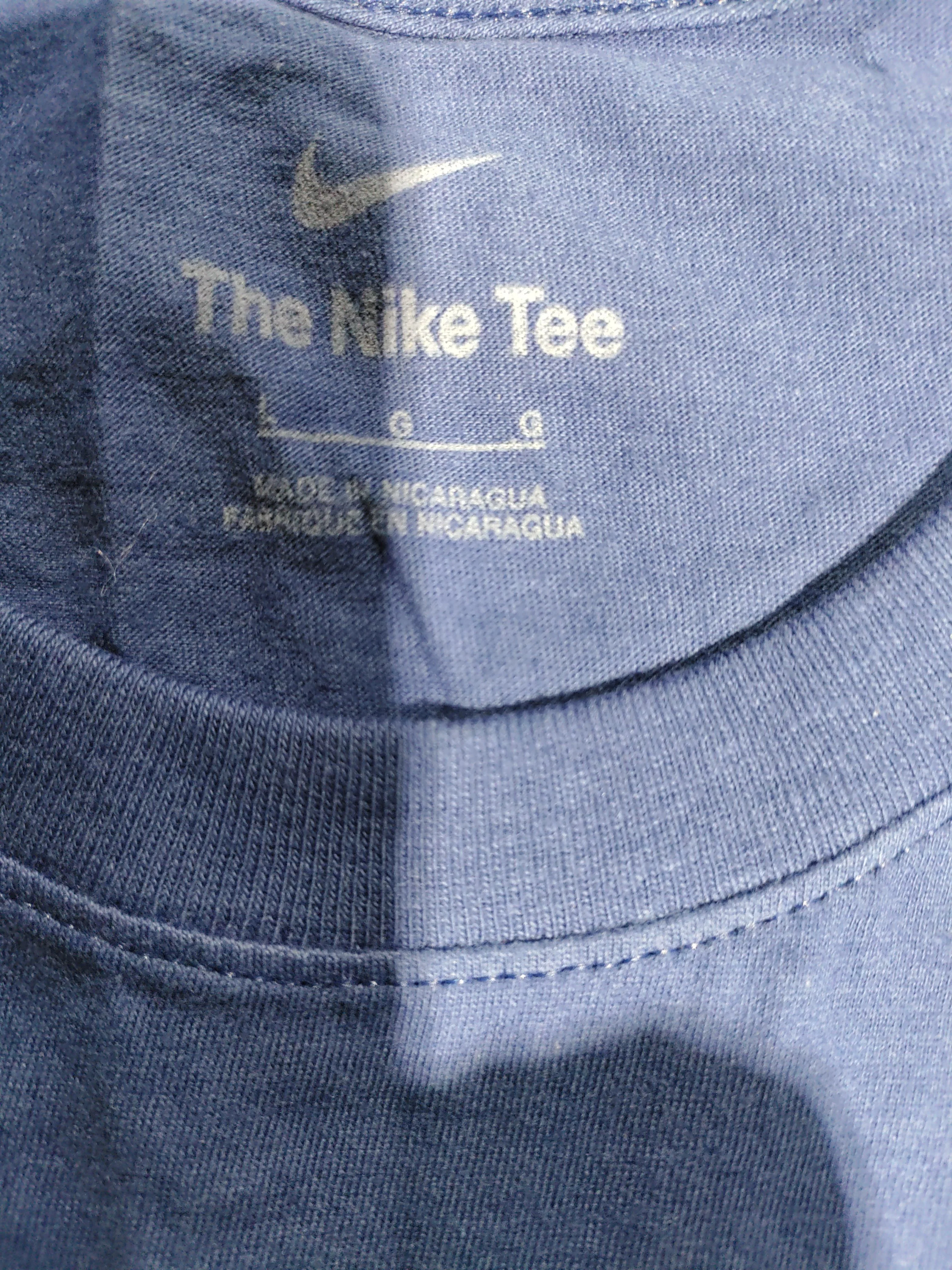 Nike Men's T-Shirt L Blue 100% Cotton Basic - Image 5