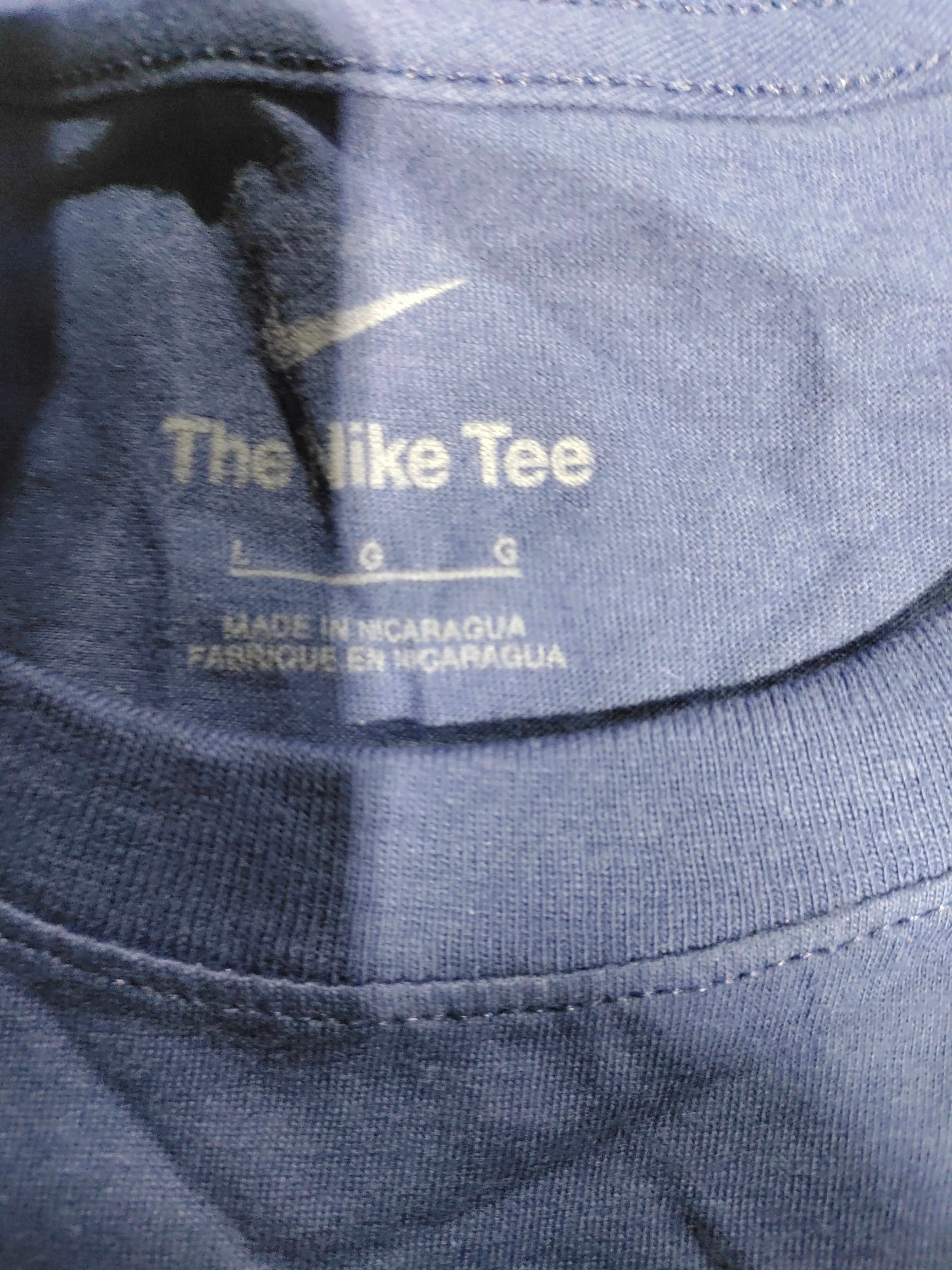 Nike Men's T-Shirt L Blue 100% Cotton Basic - Image 5