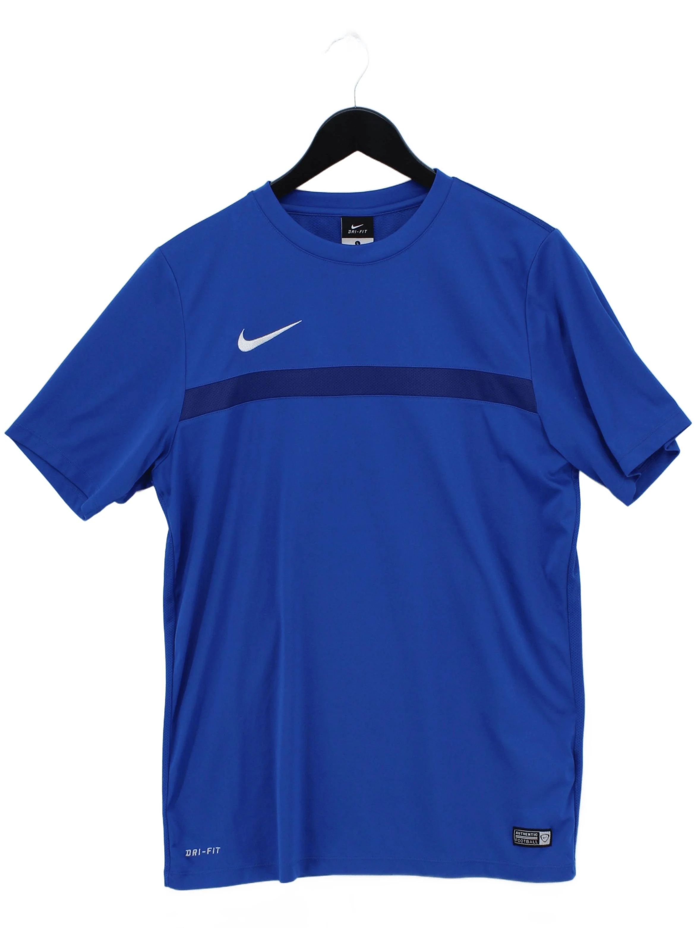 Nike Men's T-Shirt L Blue 100% Polyester Round Neck Basic