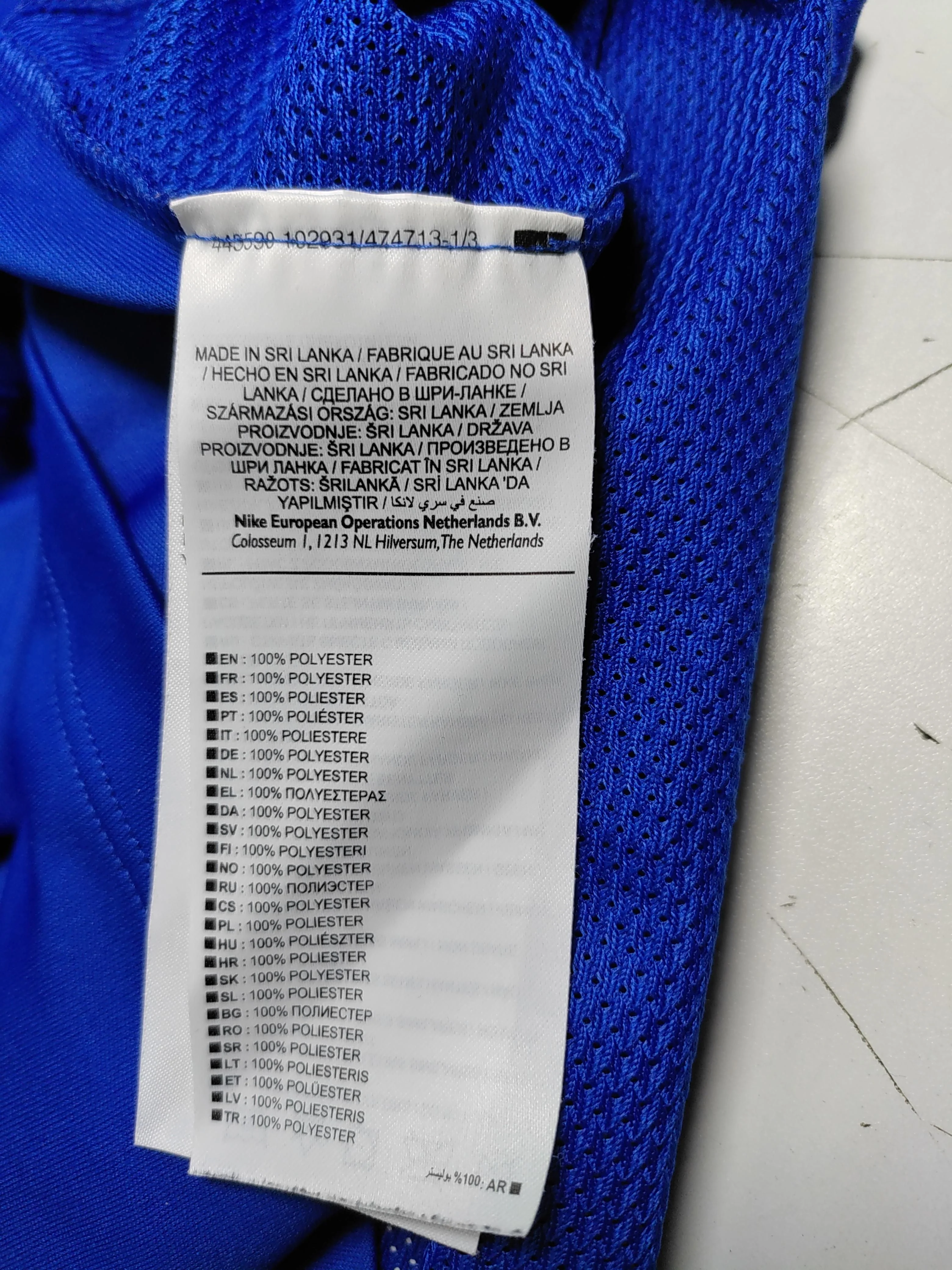 Nike Men's T-Shirt L Blue 100% Polyester Round Neck Basic - Image 6