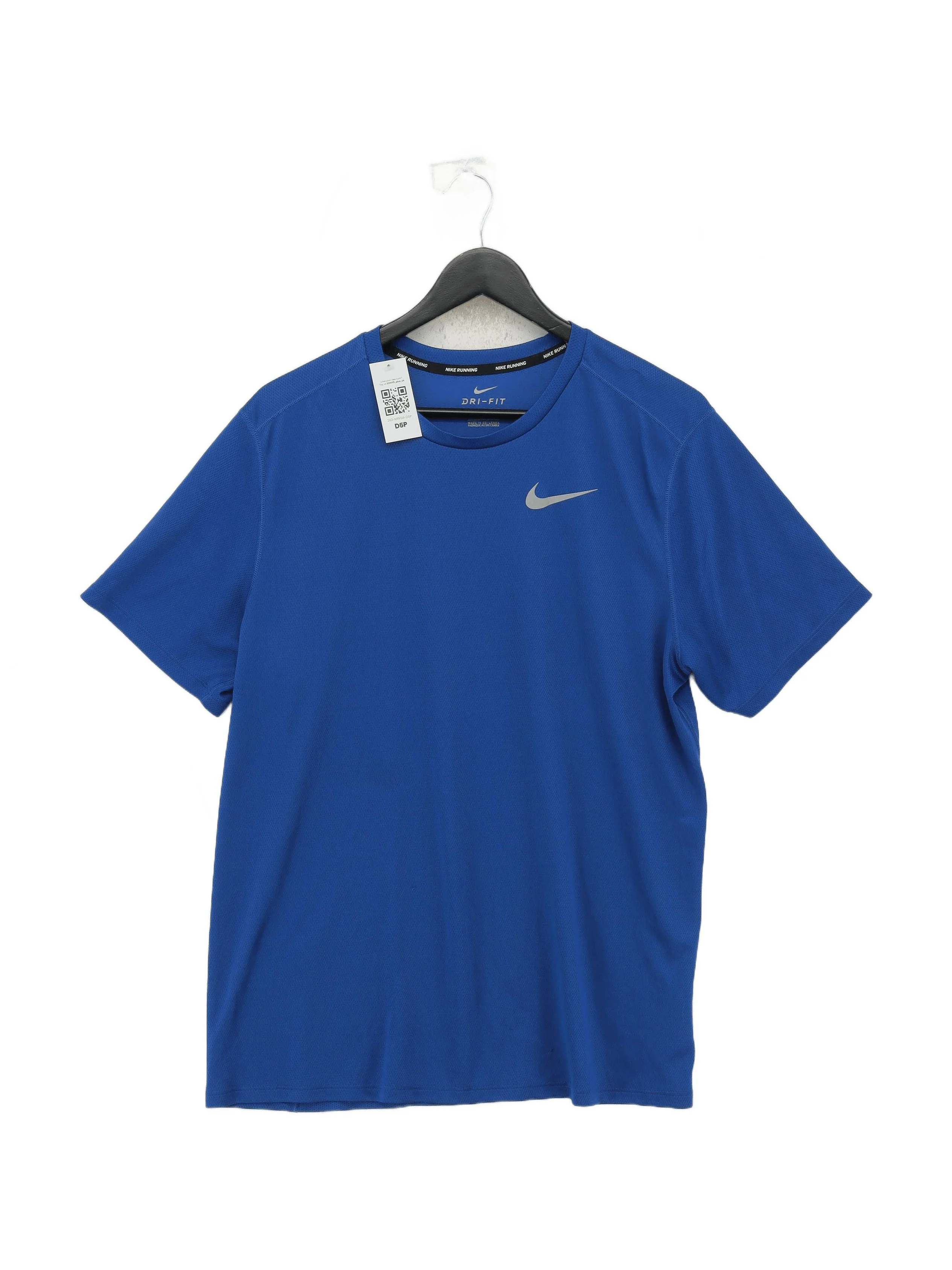 Nike Men's T-Shirt L Blue 100% Polyester Round Neck Basic