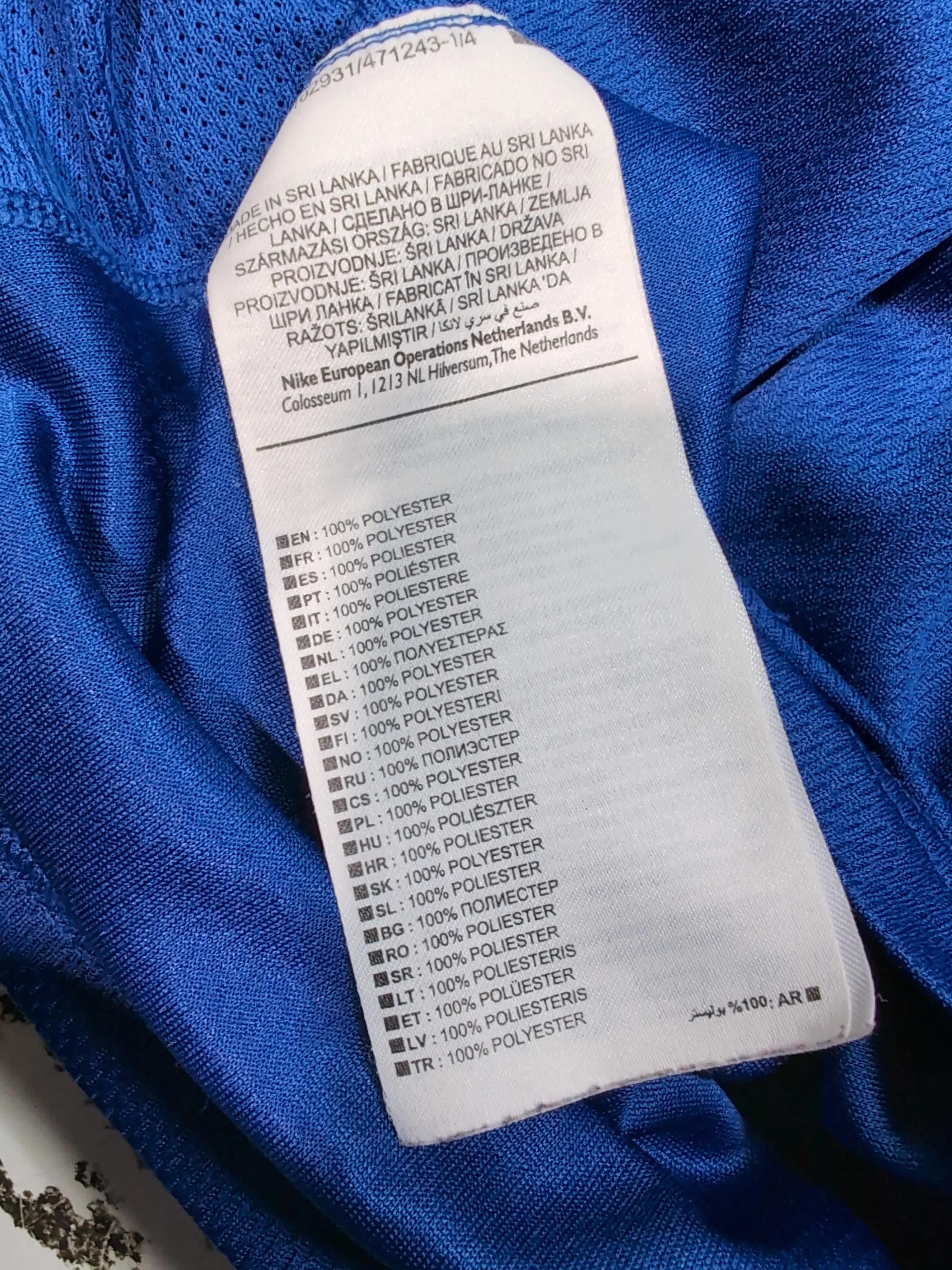 Nike Men's T-Shirt L Blue 100% Polyester Round Neck Basic - Image 7