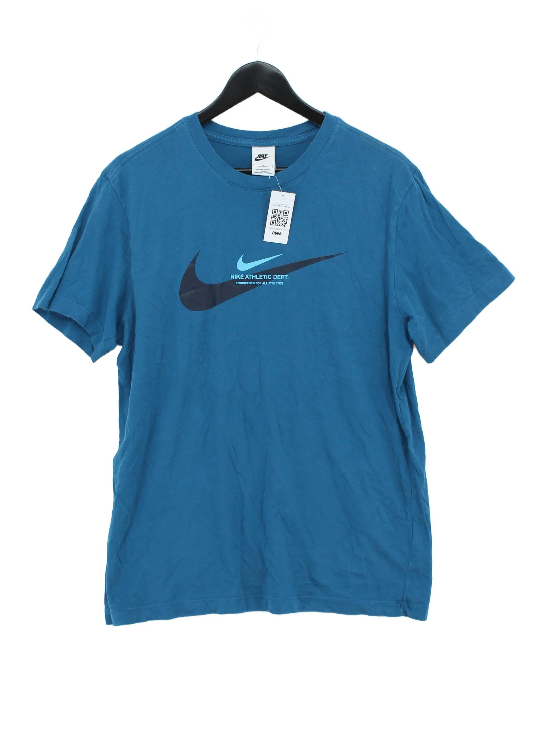 Nike Men's T-Shirt L Blue Graphic 100% Cotton Basic