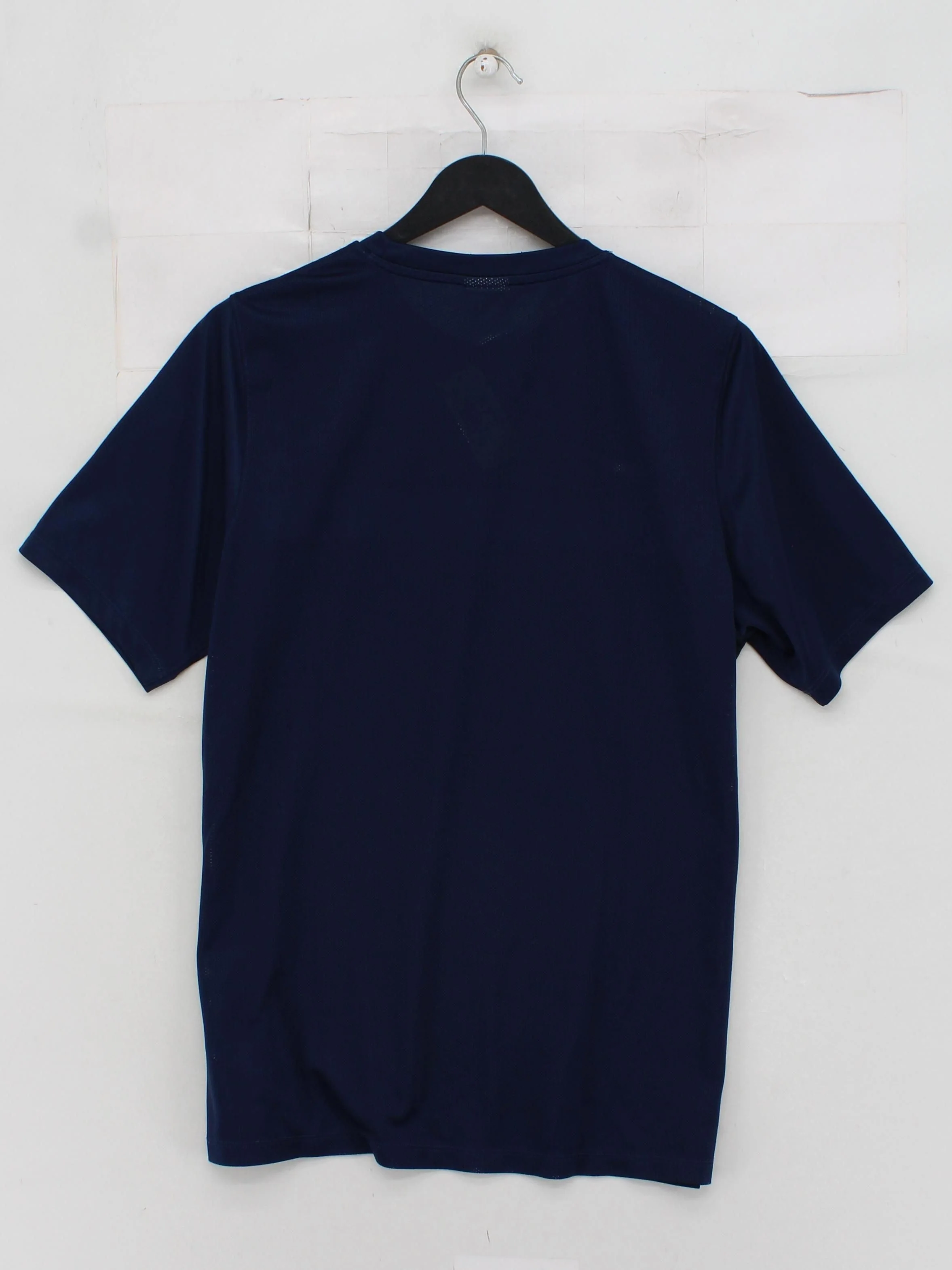 Nike Men's T-Shirt L Blue Striped 100% Polyester Crew Neck Basic - Image 2