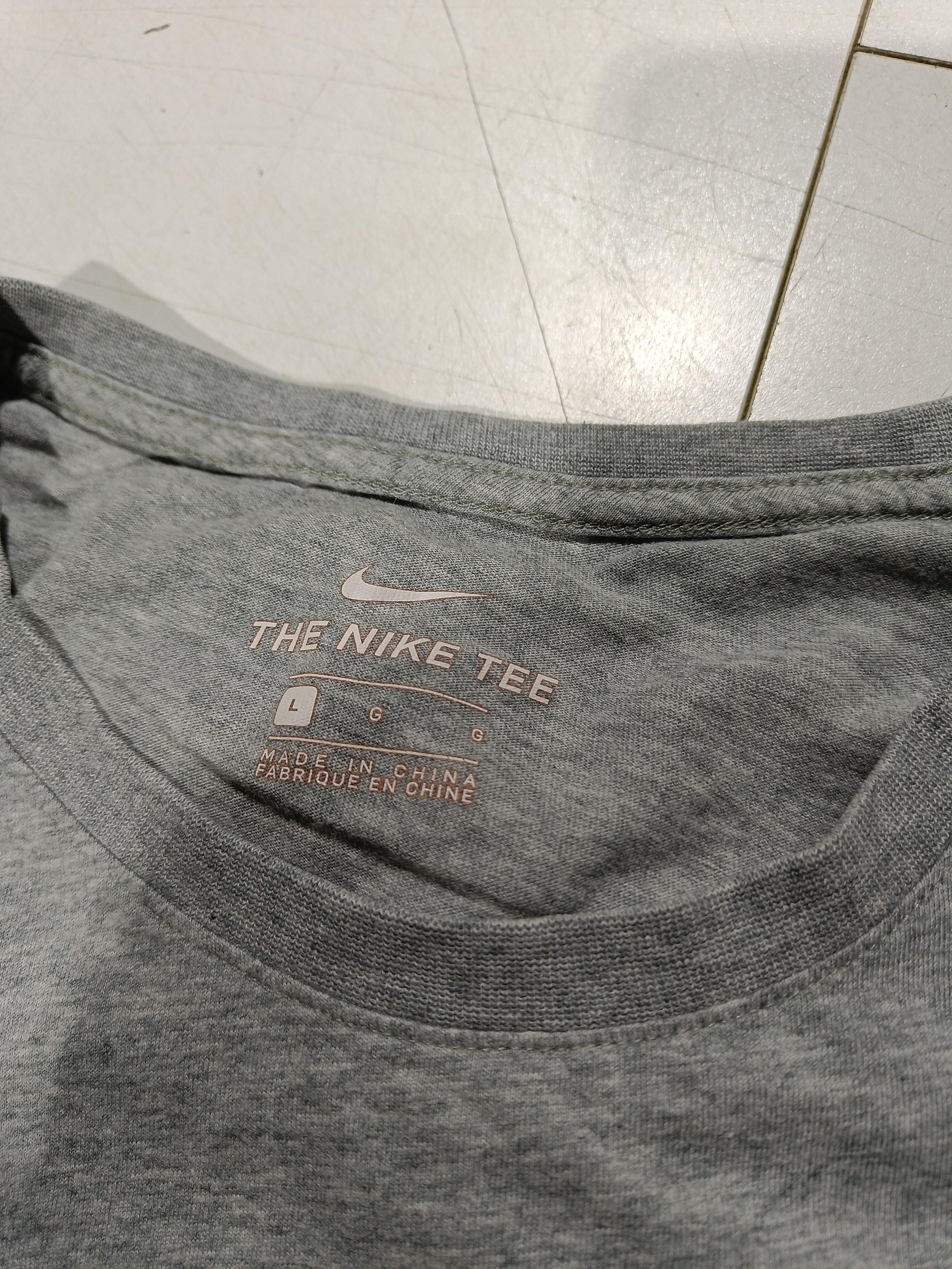 Nike Men's T-Shirt L Grey 100% Cotton Basic - Image 6