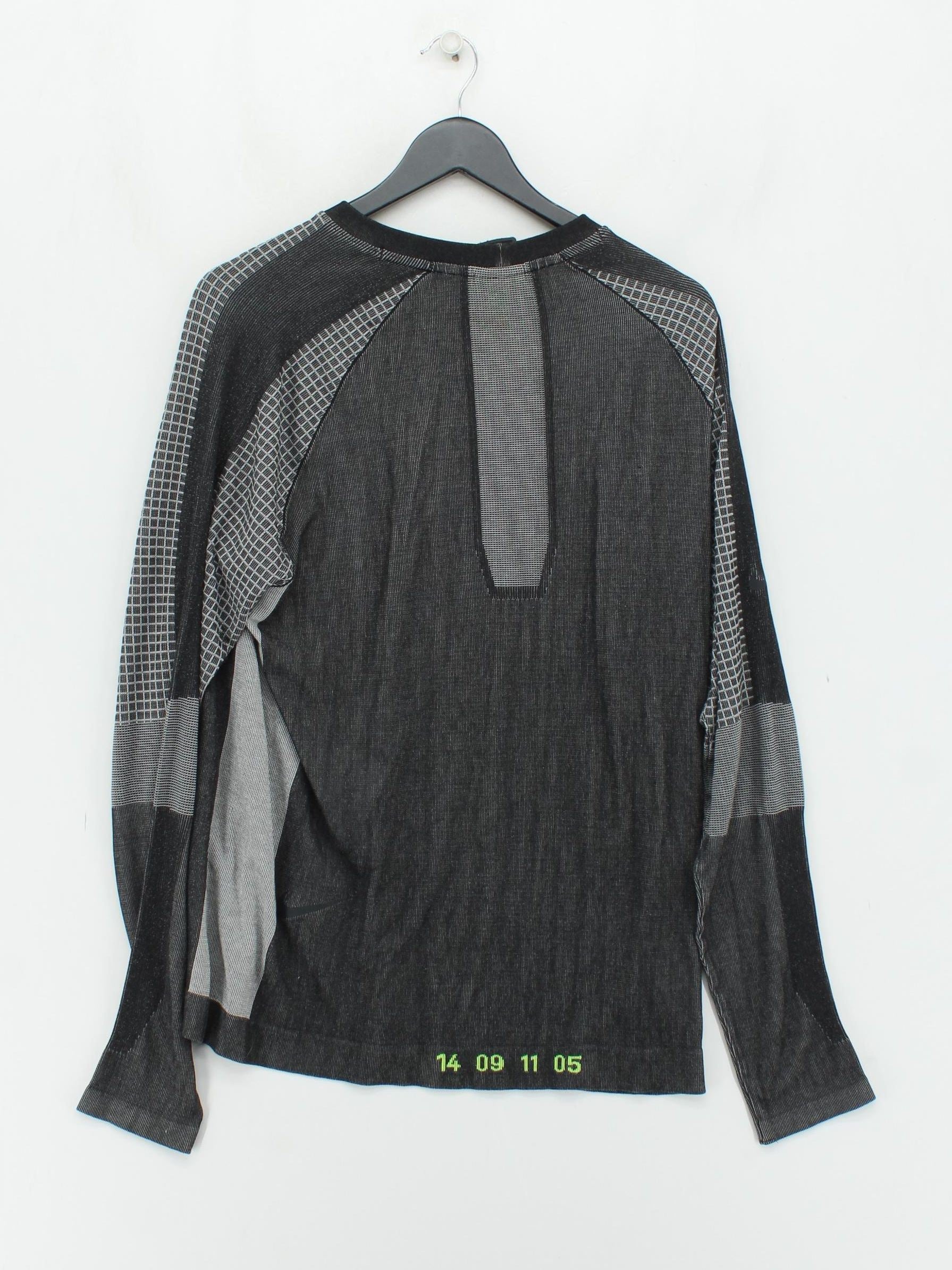 Nike Men's T-Shirt L Grey Geometric Polyester with Cotton, Lyocell Modal Basic - Image 2