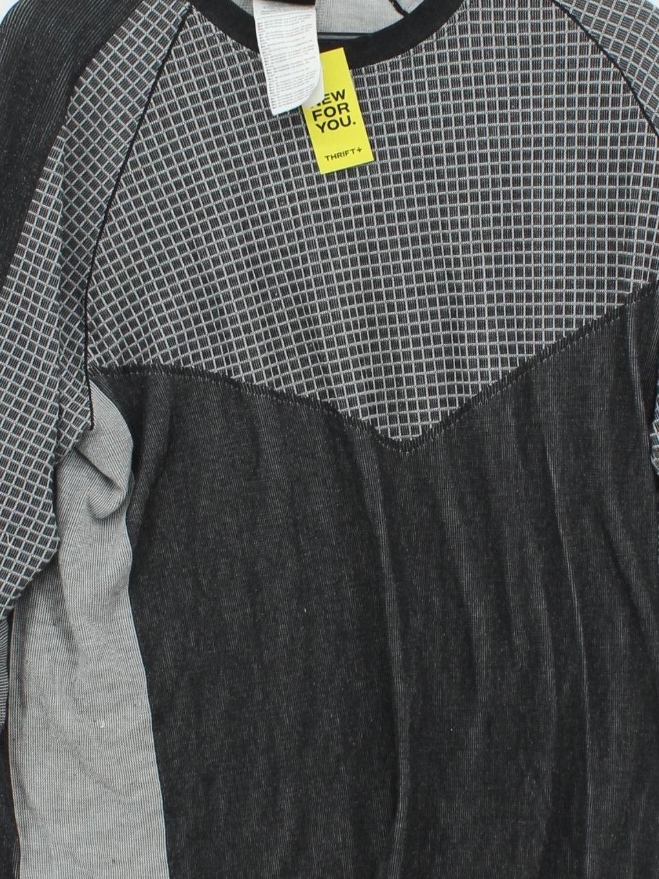 Nike Men's T-Shirt L Grey Geometric Polyester with Cotton, Lyocell Modal Basic - Image 3