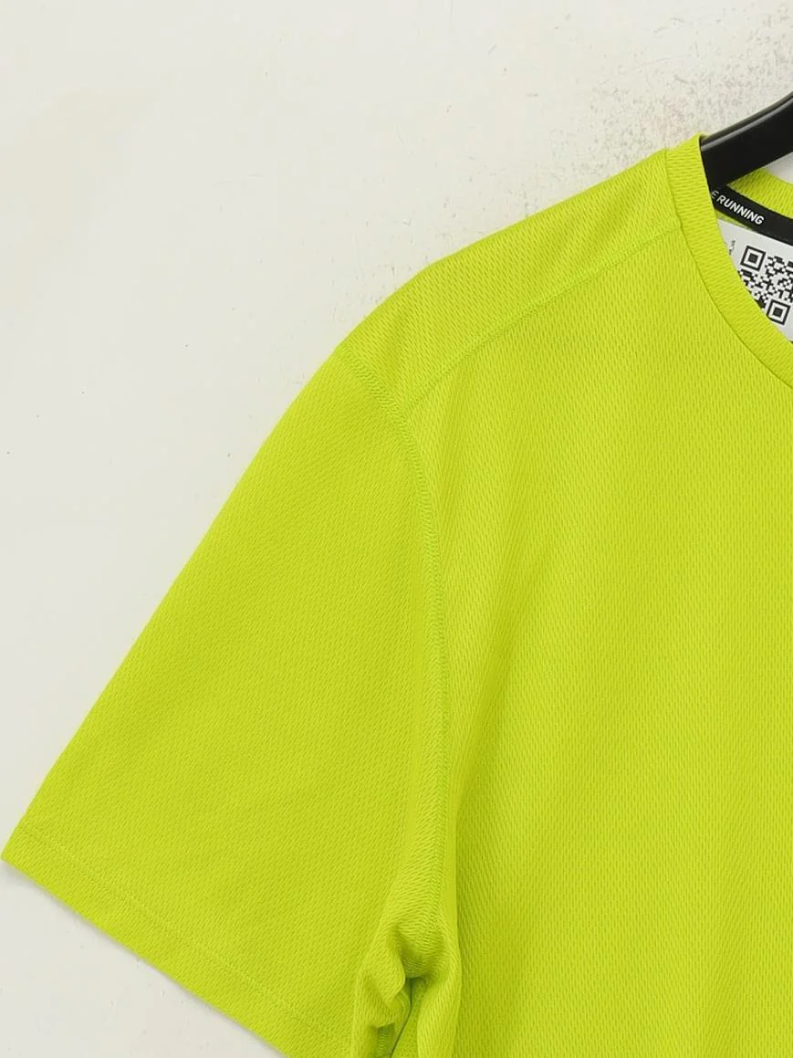 Nike Men's T-Shirt L Yellow 100% Polyester Crew Neck Basic - Image 4