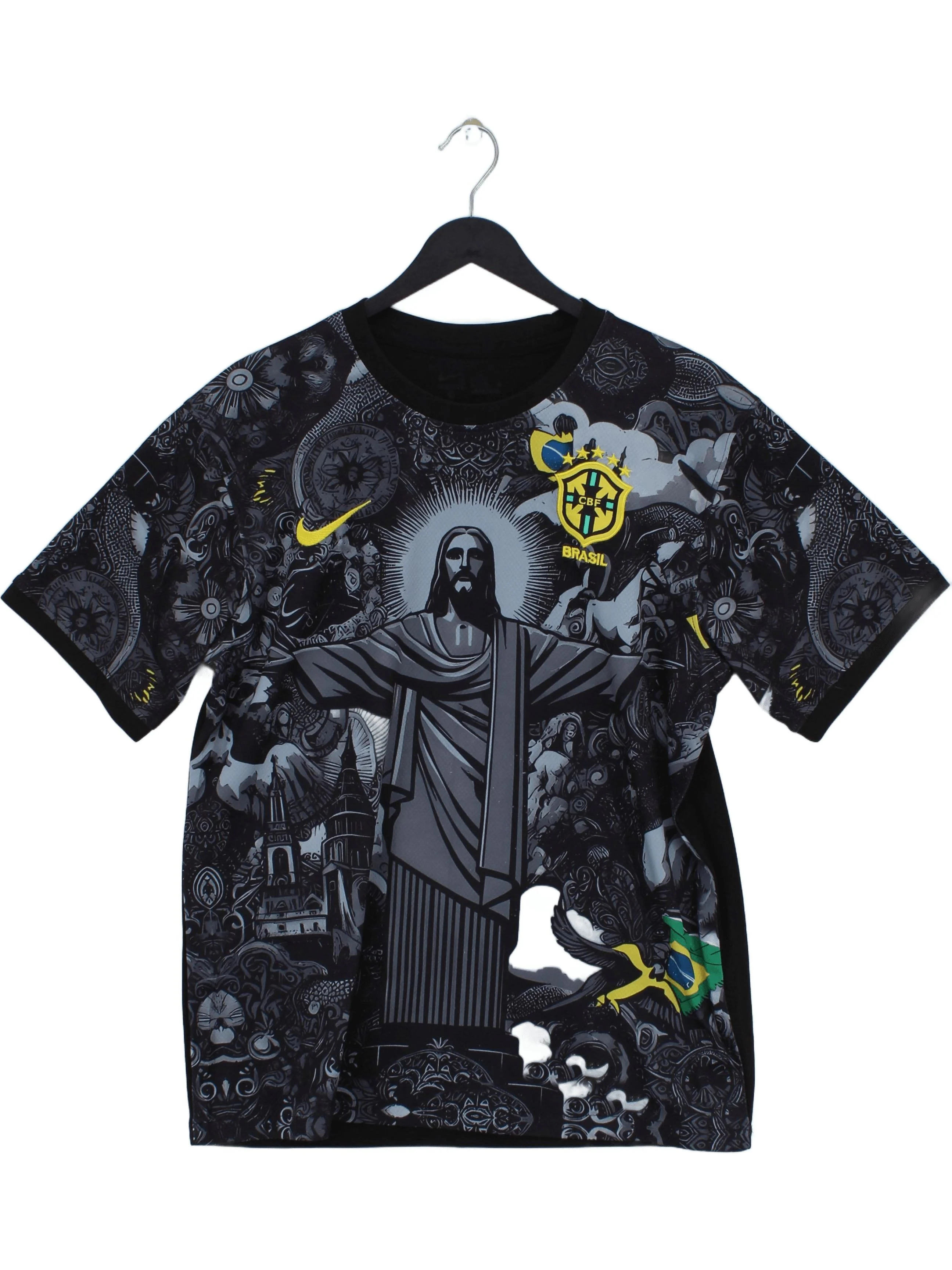Nike Men's T-Shirt M Black Graphic 100% Polyester Basic