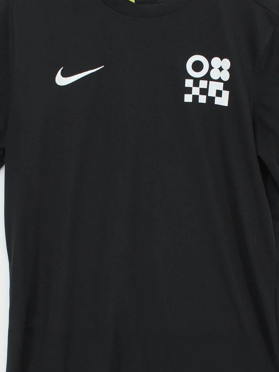 Nike Men's T-Shirt M Black Graphic 100% Polyester Round Neck Basic - Image 3