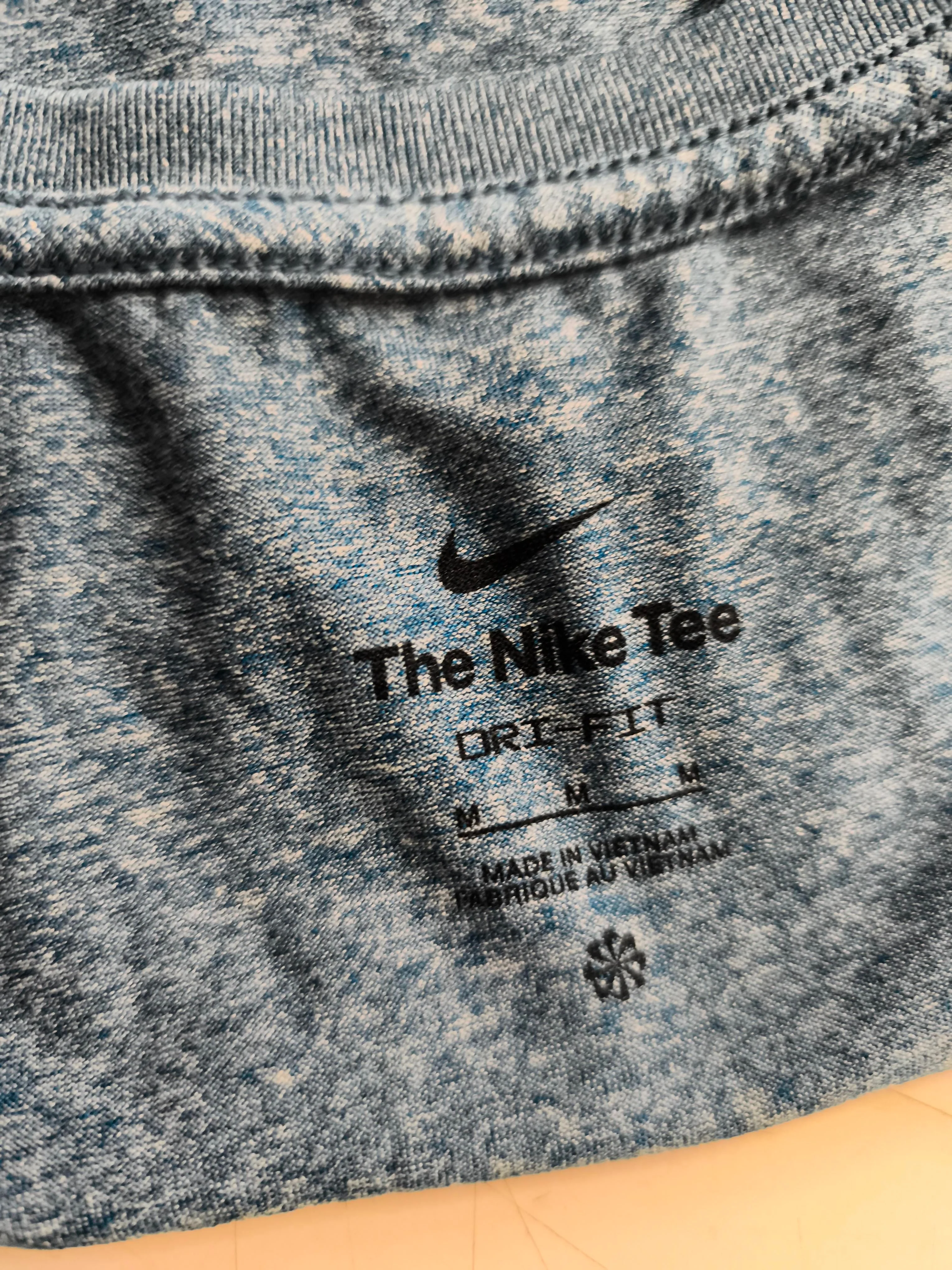 Nike Men's T-Shirt M Blue 100% Polyester Basic - Image 5