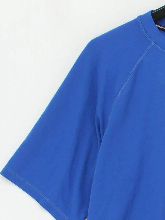 Nike Men's T-Shirt M Blue 100% Polyester Round Neck Basic - Image 4