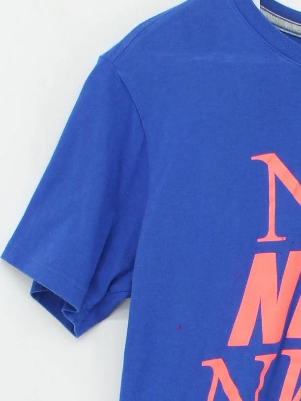 Nike Men's T-Shirt M Blue Graphic 100% Cotton Basic - Image 4