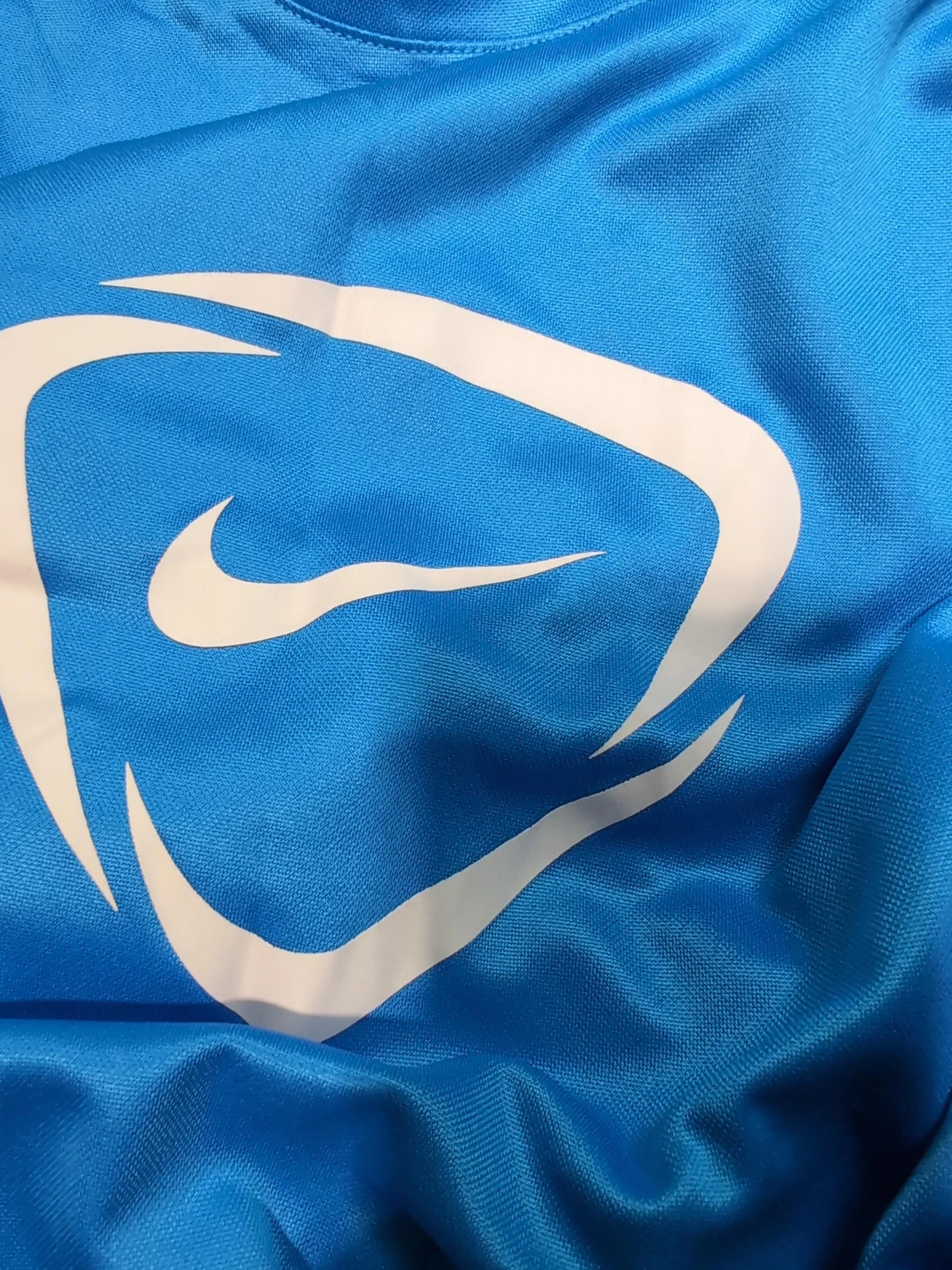 Nike Men's T-Shirt M Blue Graphic 100% Polyester Round Neck Basic - Image 6