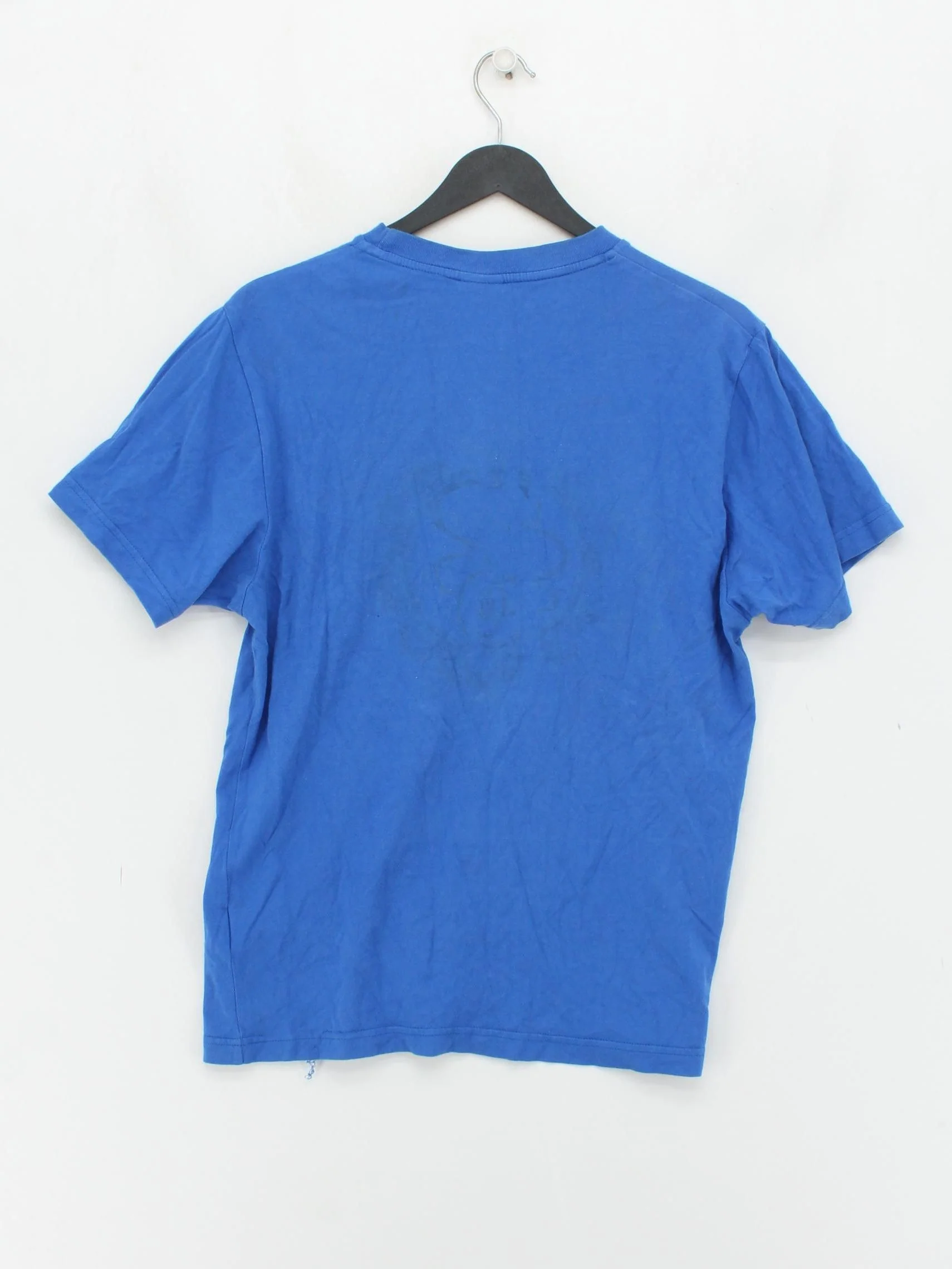 Nike Men's T-Shirt M Blue Graphic Cotton with Polyester Basic - Image 2