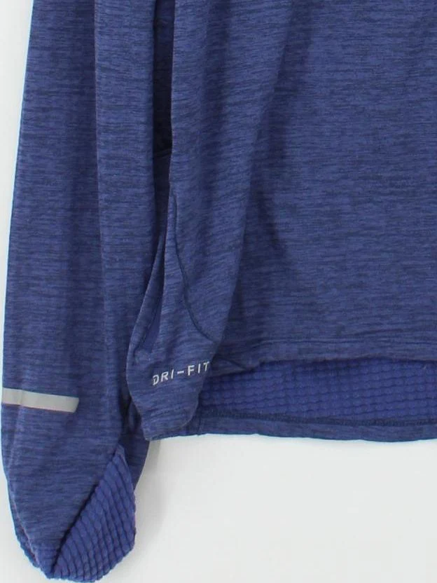 Nike Men's T-Shirt M Blue Polyester with Elastane Mock Neck Basic - Image 4