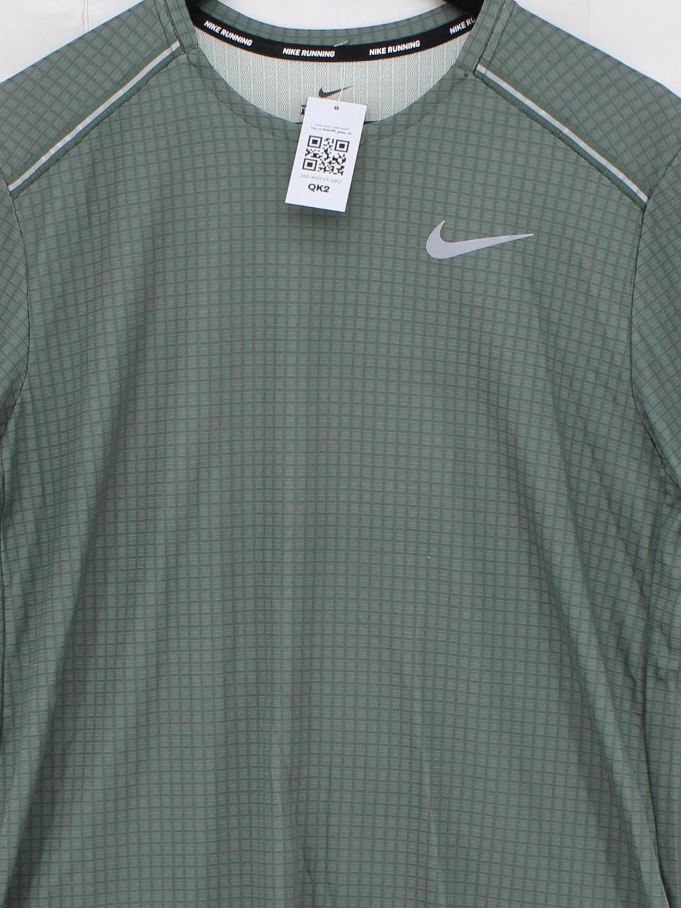 Nike Men's T-Shirt M Green Geometric 100% Other Crew Neck Basic - Image 3