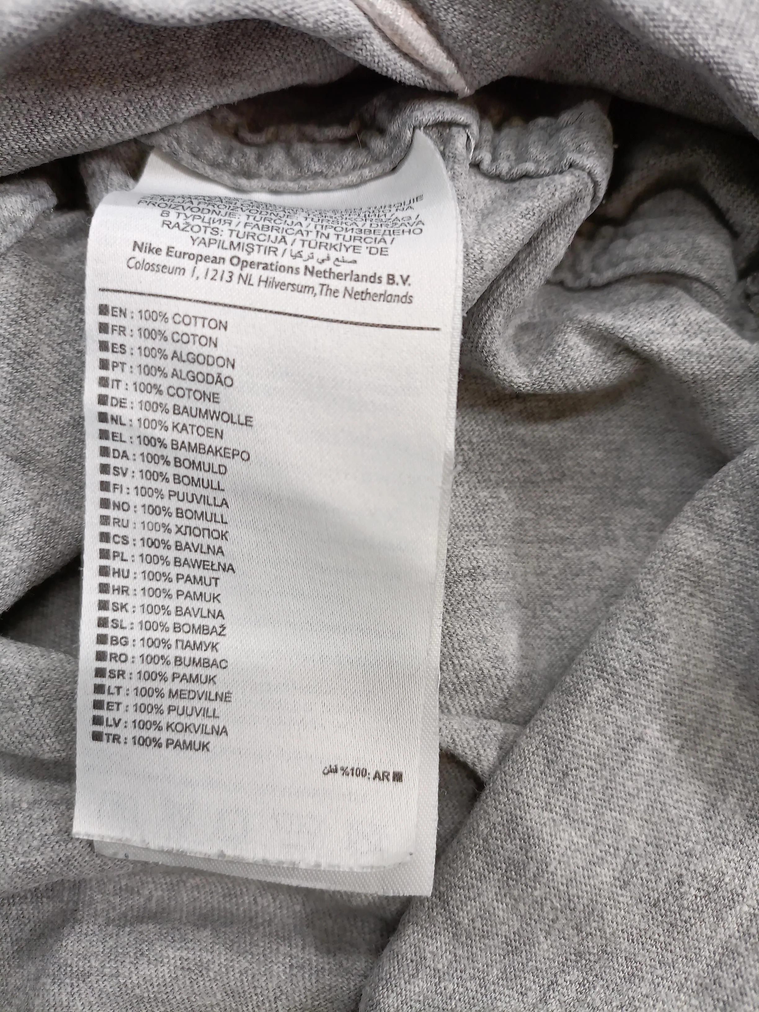 Nike Men's T-Shirt M Grey 100% Cotton Basic - Image 7