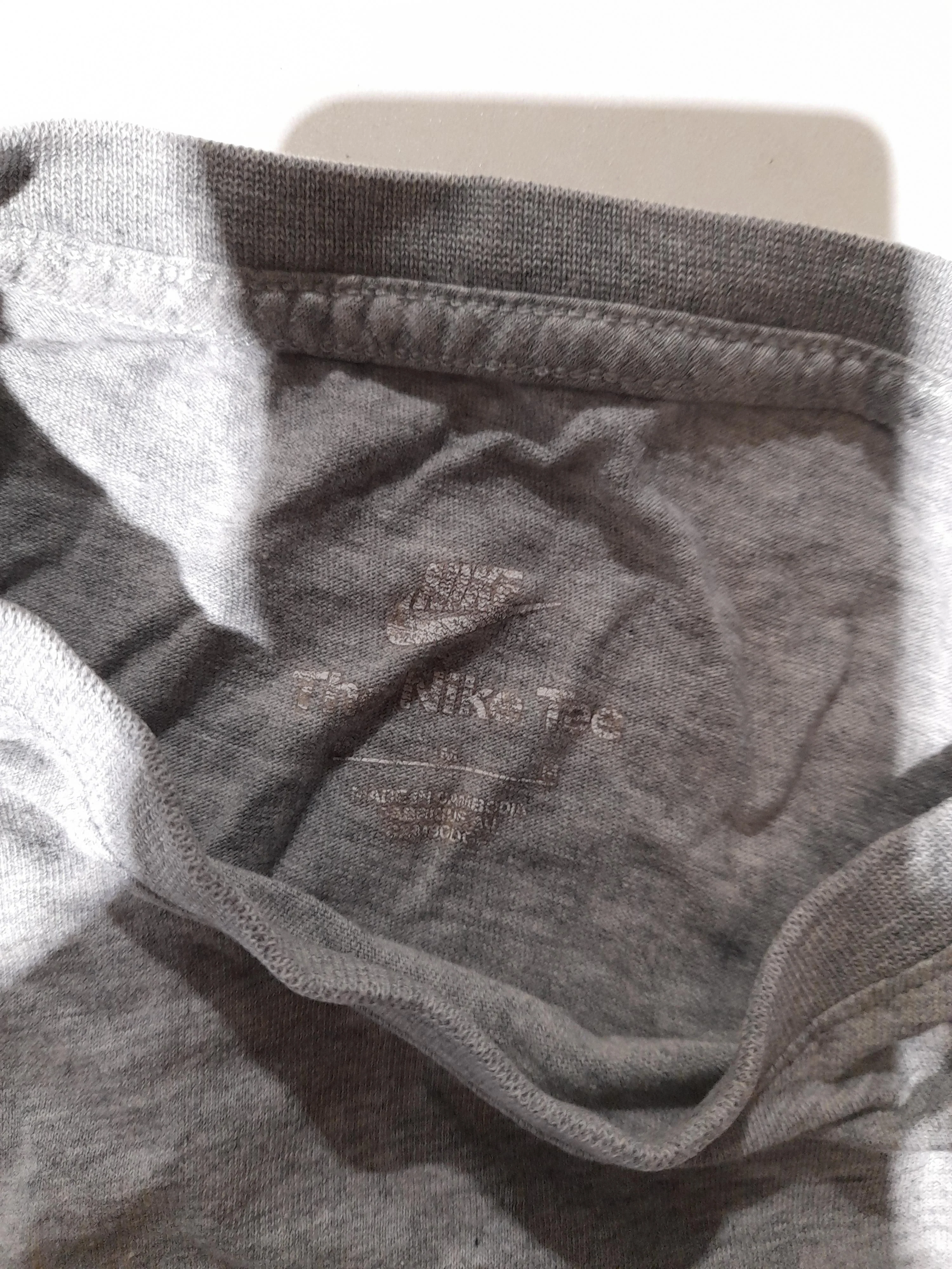 Nike Men's T-Shirt M Grey 100% Cotton Basic - Image 5