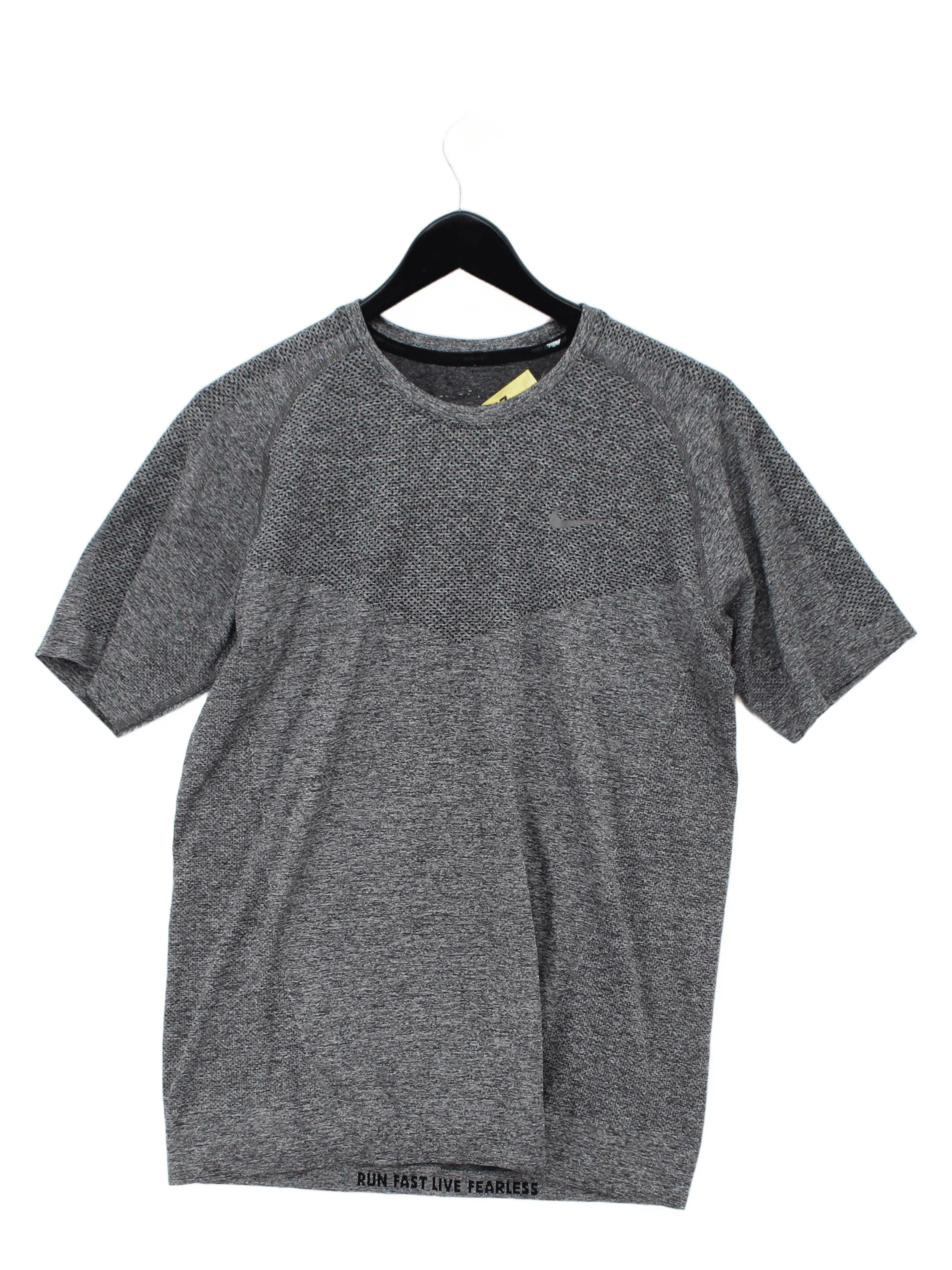 Nike Men's T-Shirt M Grey 100% Polyester Round Neck Basic