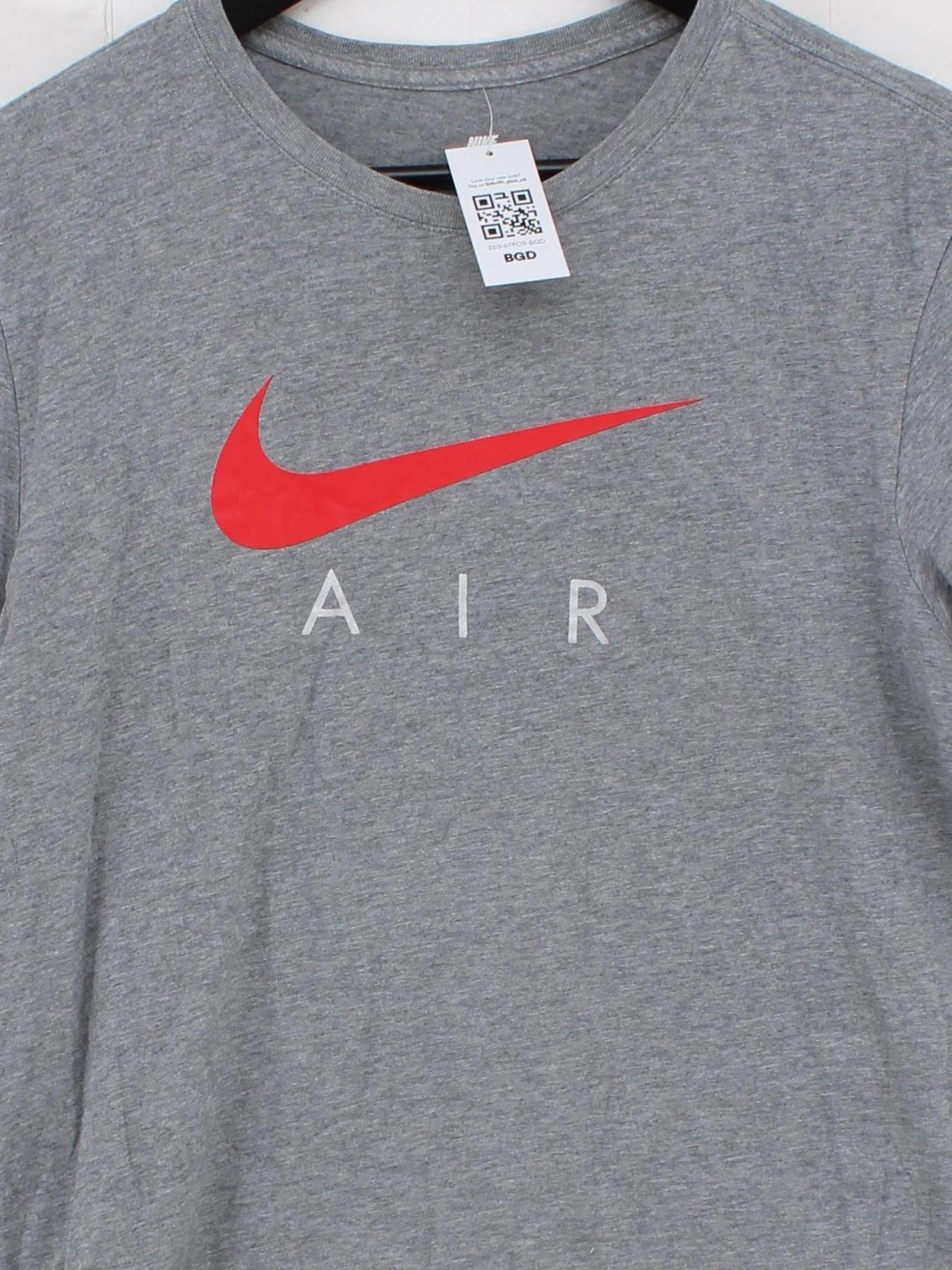 Nike Men's T-Shirt M Grey Graphic 100% Other Basic - Image 3