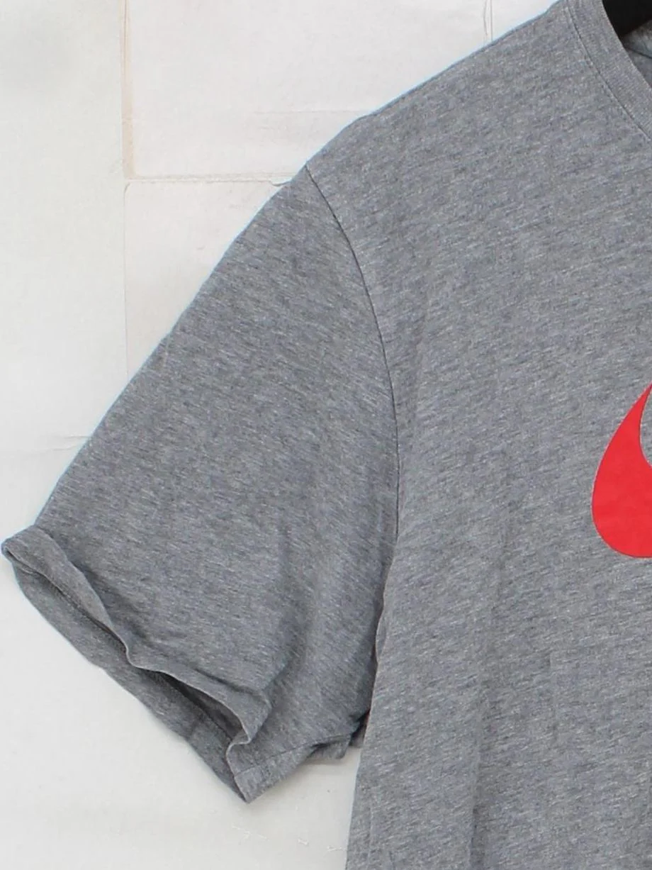Nike Men's T-Shirt M Grey Graphic 100% Other Basic - Image 4