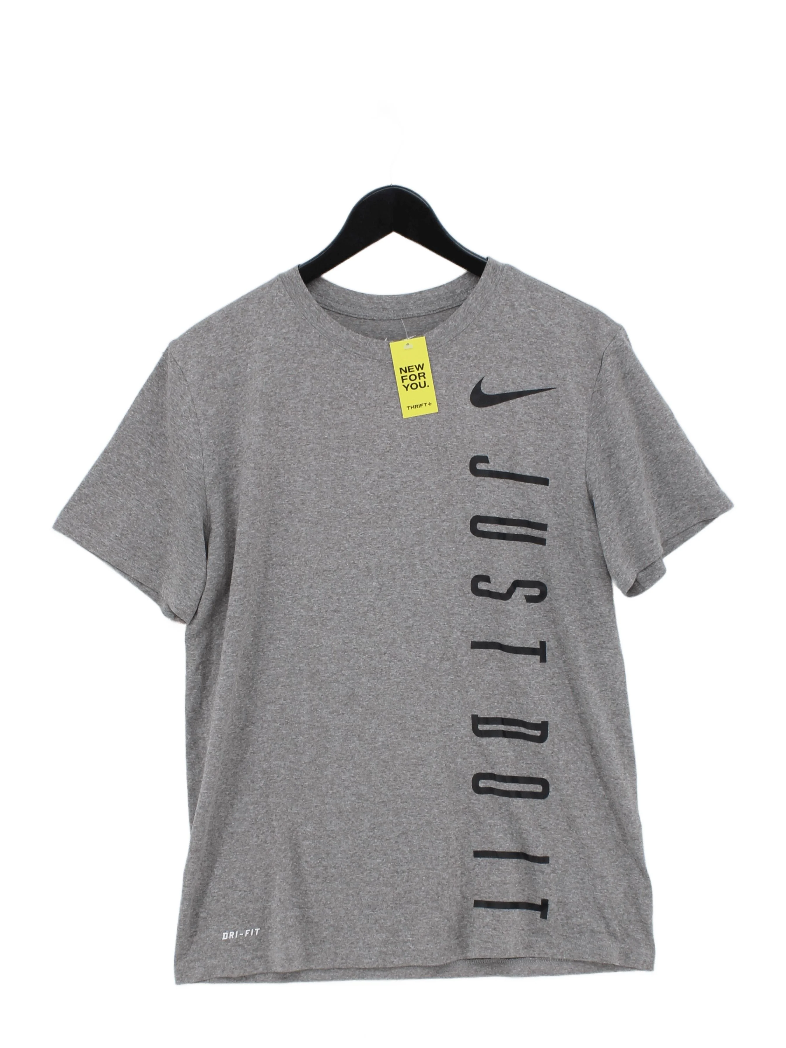 Nike Men's T-Shirt M Grey Graphic 100% Other Round Neck Basic