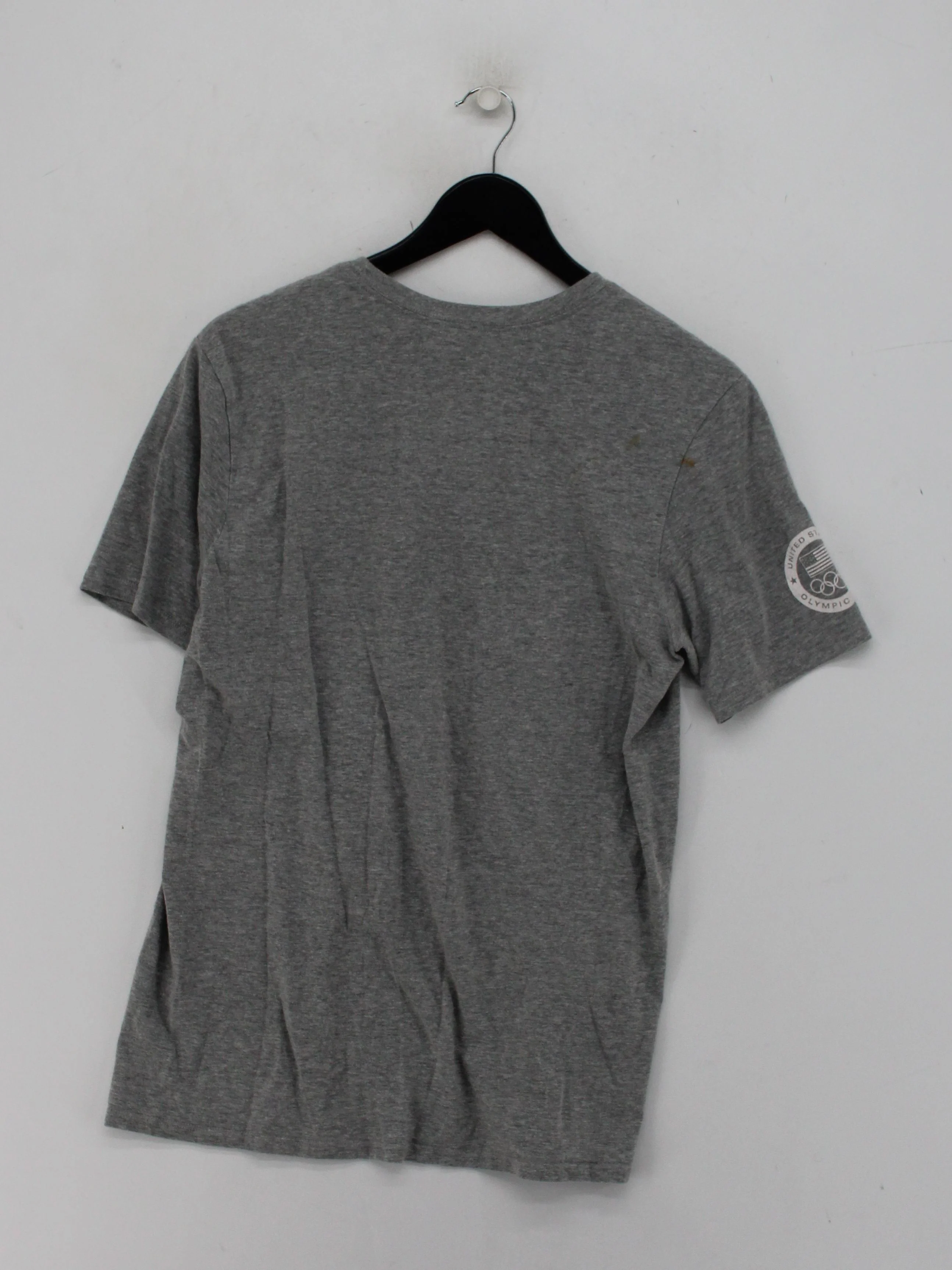 Nike Men's T-Shirt M Grey Graphic Cotton with Polyester Basic - Image 2