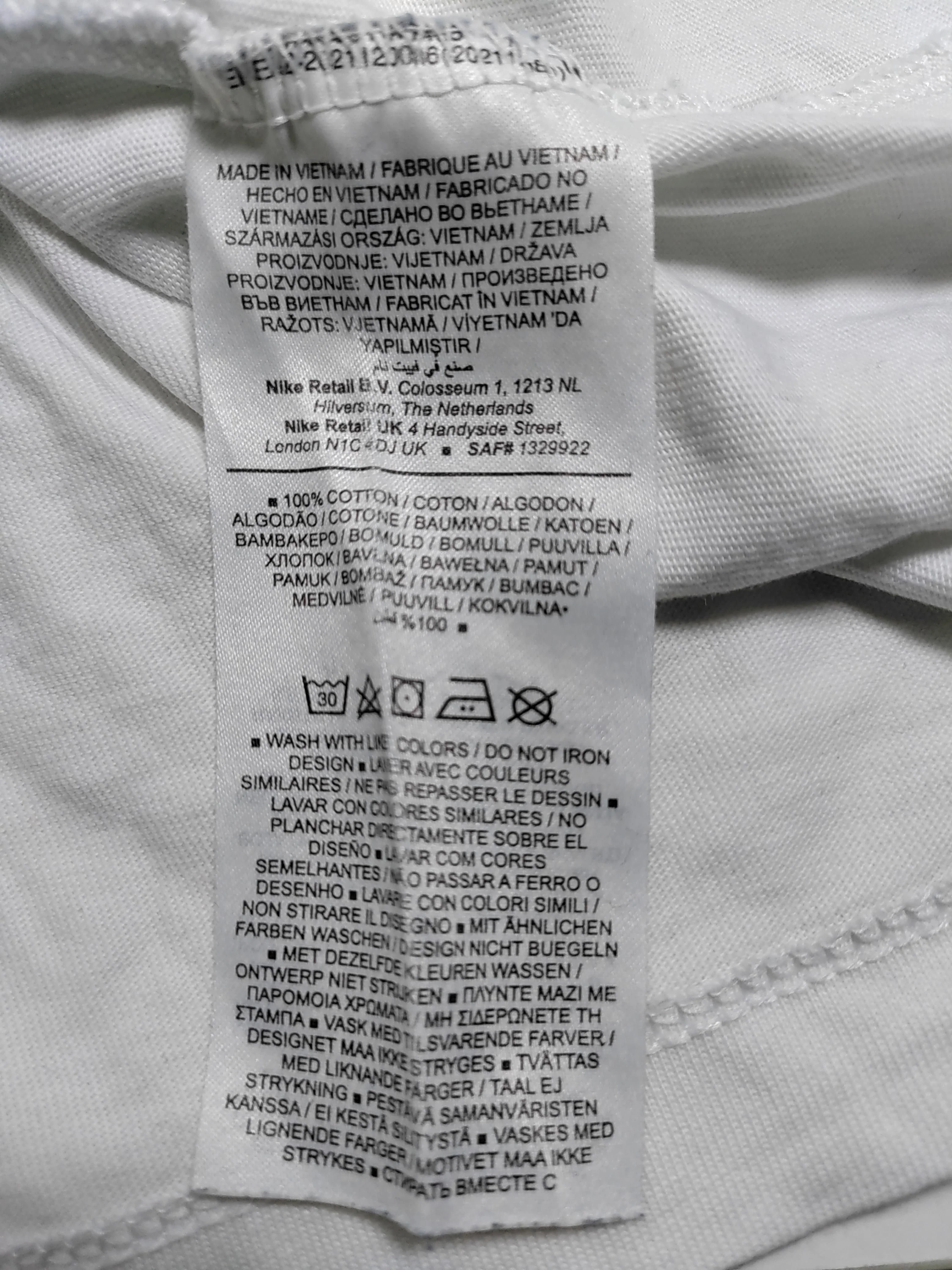 Nike Men's T-Shirt M White 100% Cotton Basic - Image 6