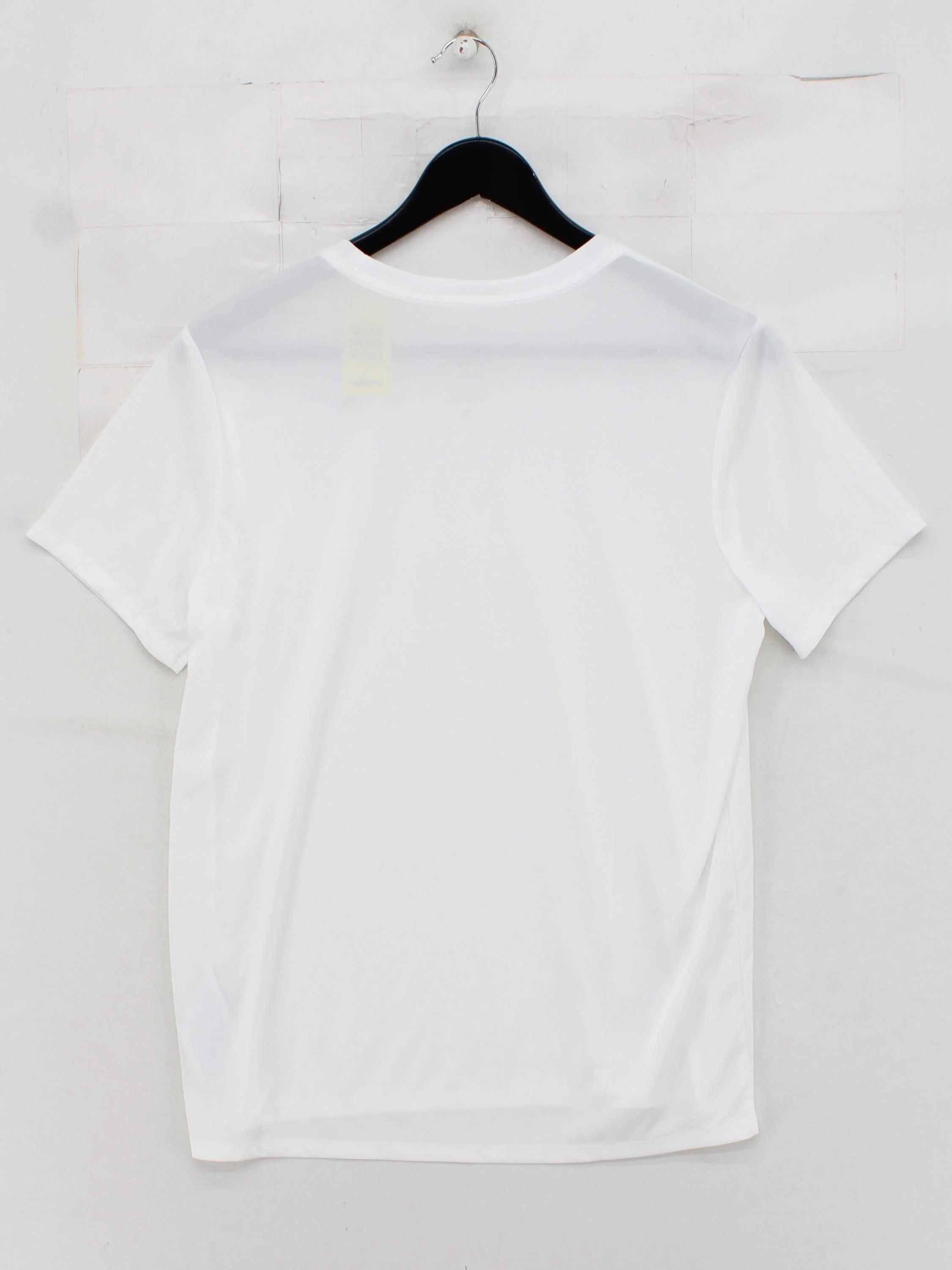 Nike Men's T-Shirt M White 100% Polyester Round Neck Basic - Image 2