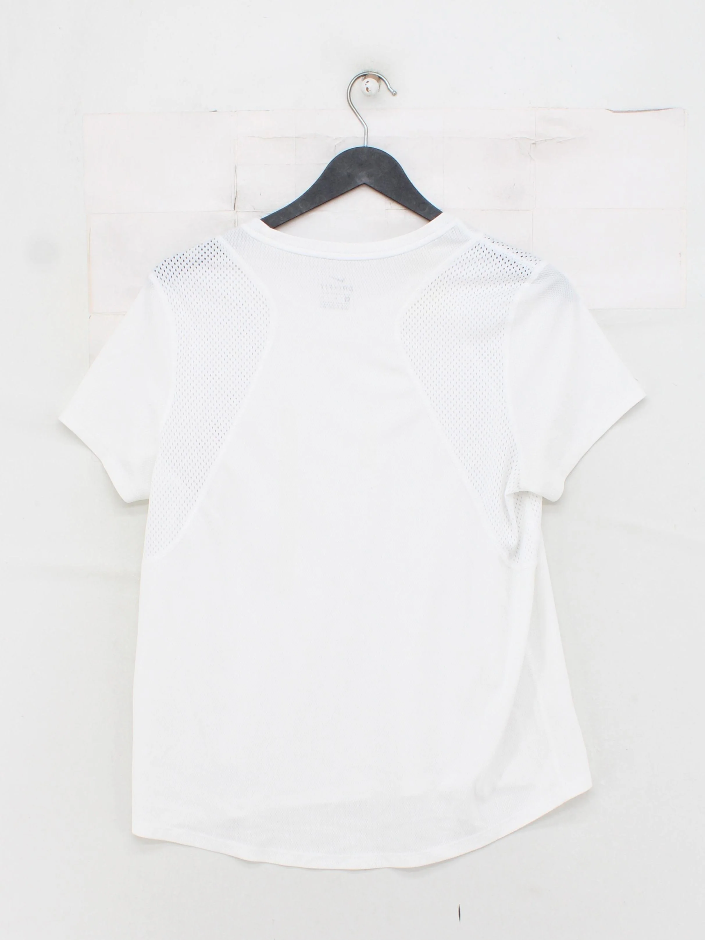 Nike Men's T-Shirt M White 100% Polyester Round Neck Basic - Image 2