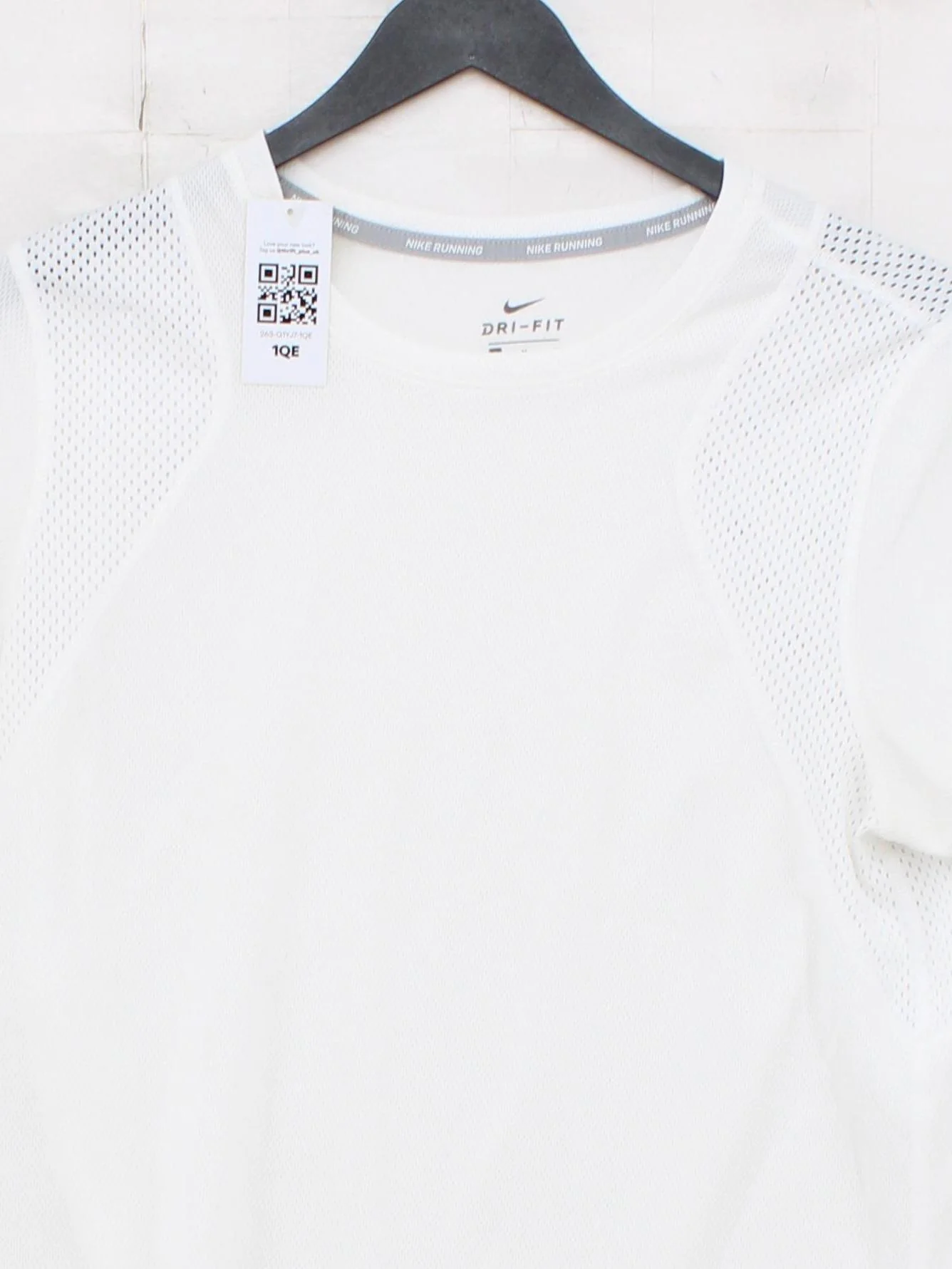 Nike Men's T-Shirt M White 100% Polyester Round Neck Basic - Image 3