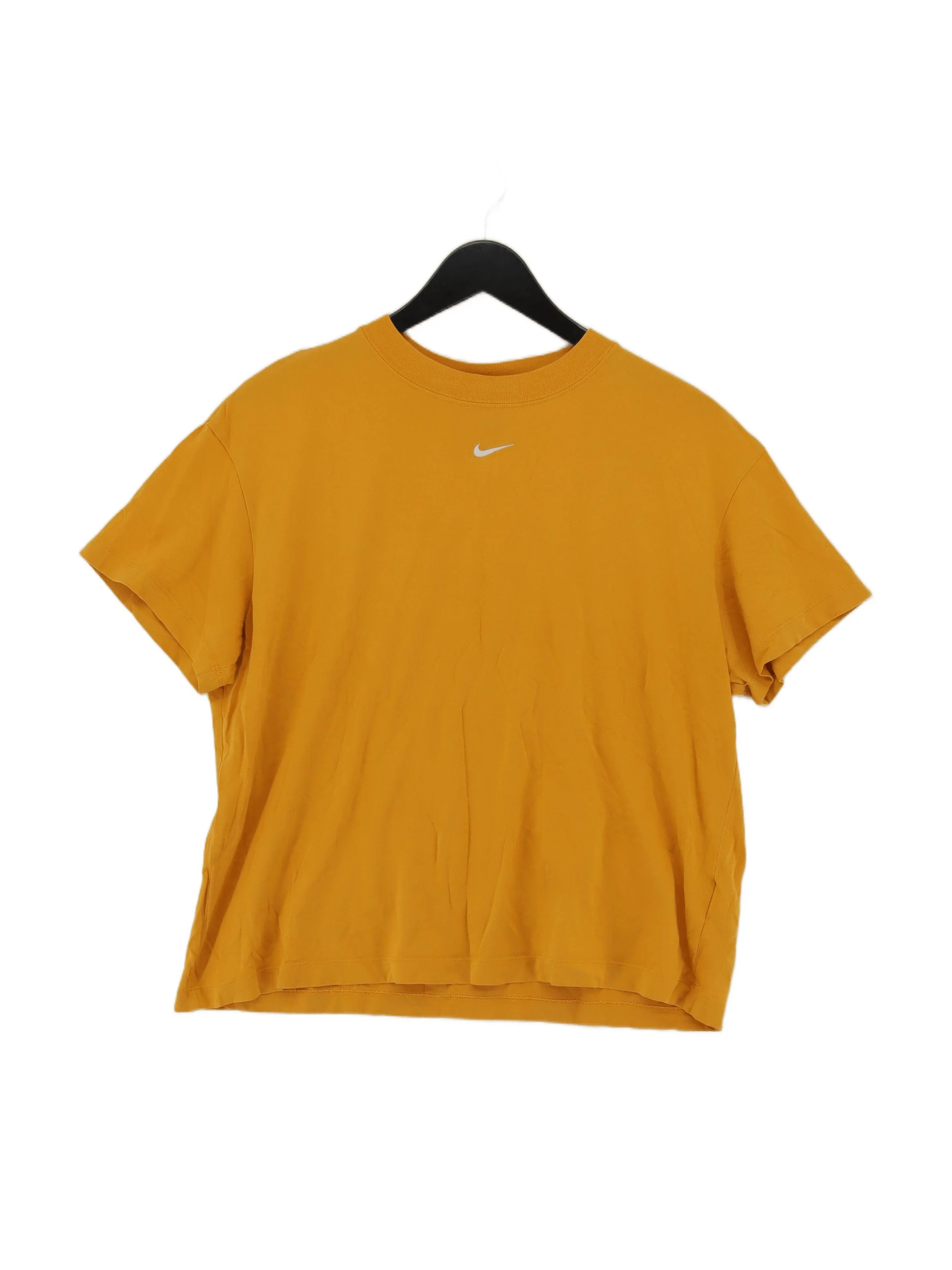 Nike Men's T-Shirt M Yellow 100% Cotton Basic