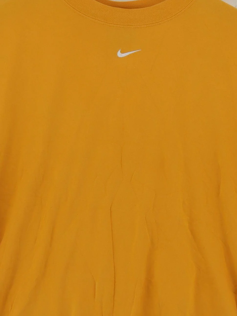 Nike Men's T-Shirt M Yellow 100% Cotton Basic - Image 3
