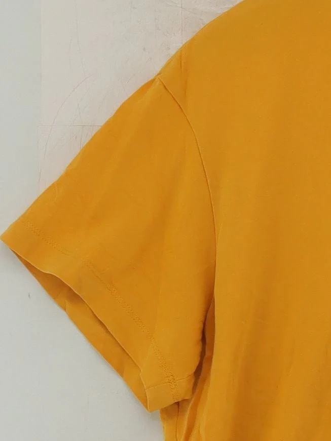 Nike Men's T-Shirt M Yellow 100% Cotton Basic - Image 4