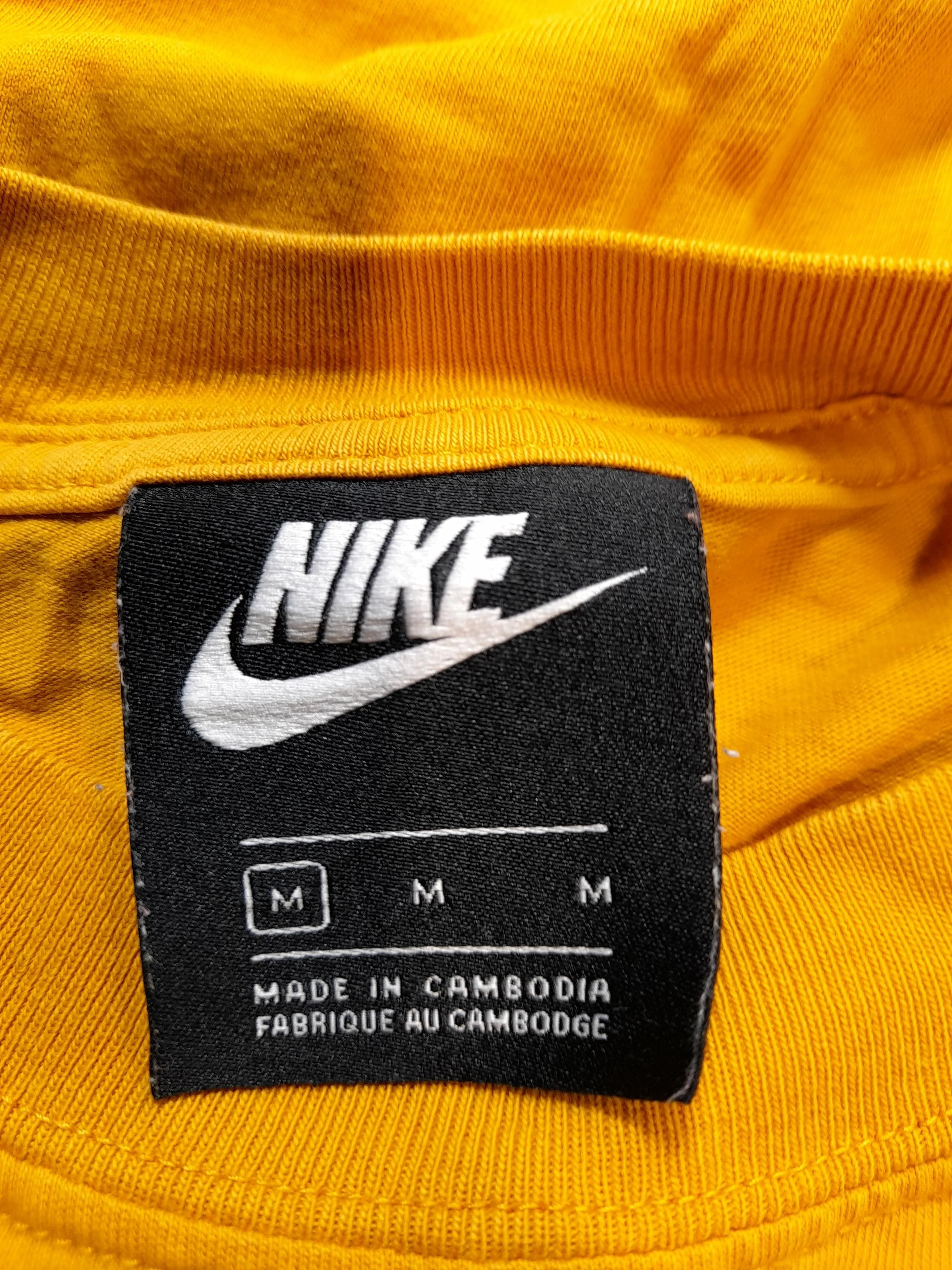 Nike Men's T-Shirt M Yellow 100% Cotton Basic - Image 5
